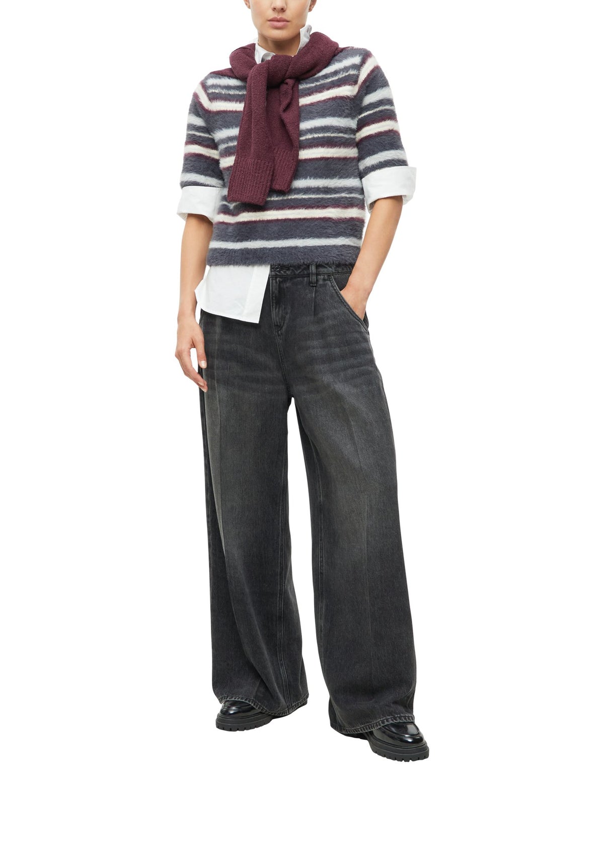 S. Oliver red Damen Pullover X Grey/Black