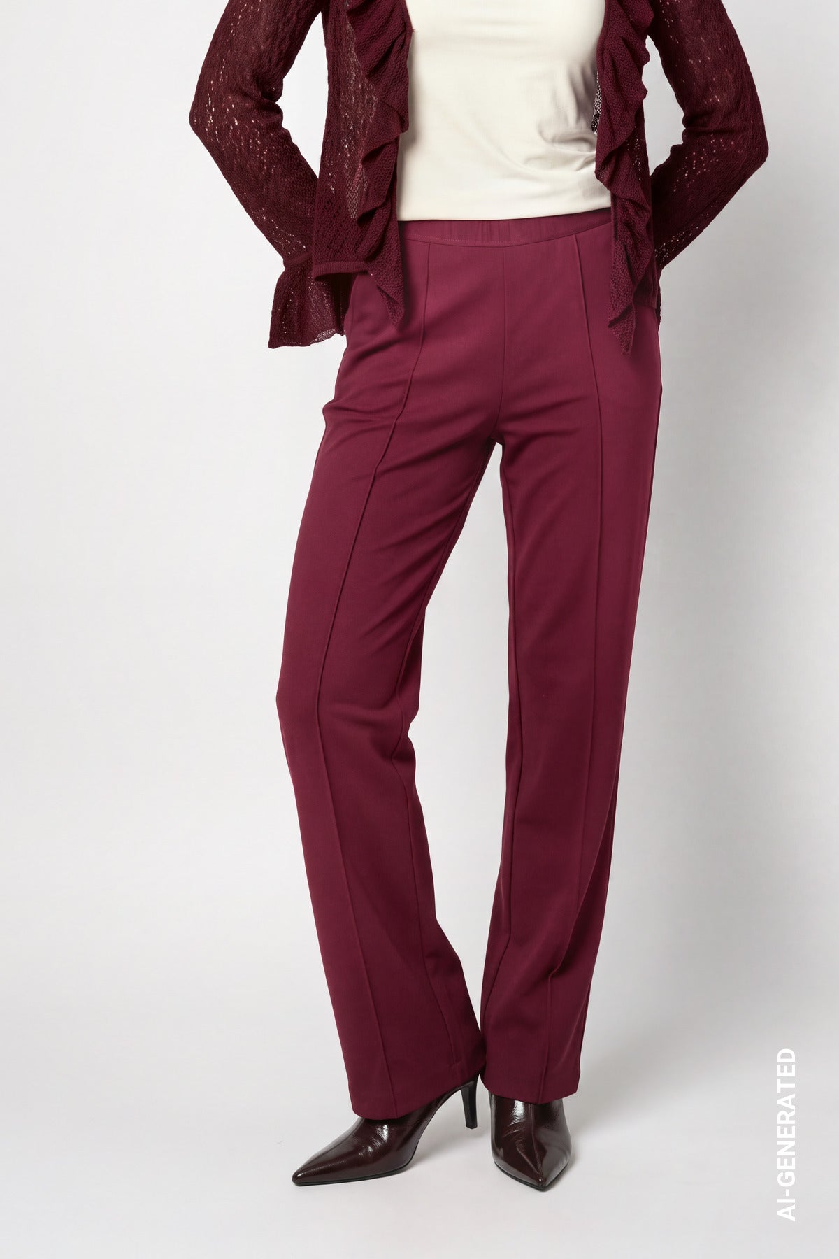Monari Damen Hosen  Dark Bordea