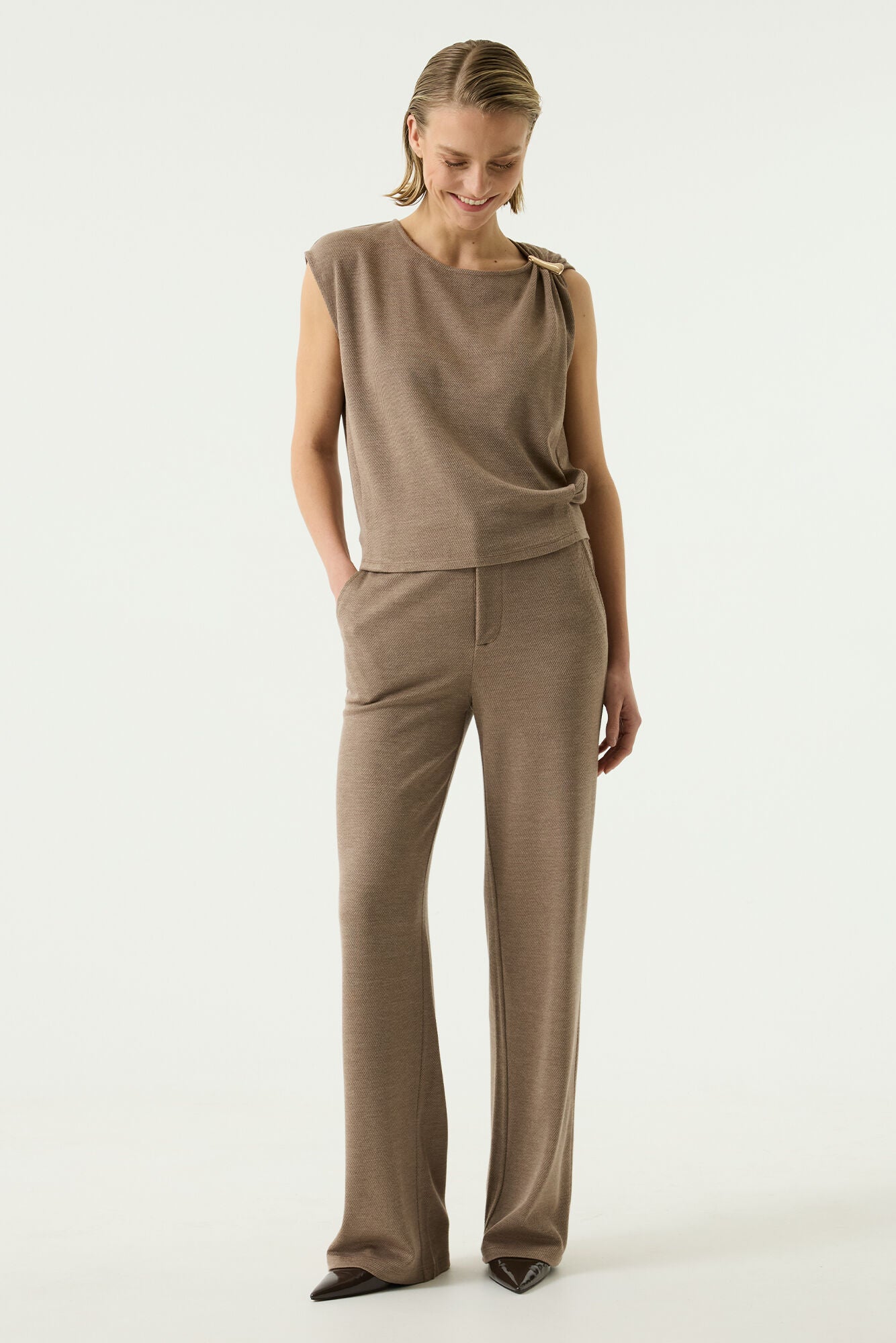 Garcia Damen Hosen Latte Dusk