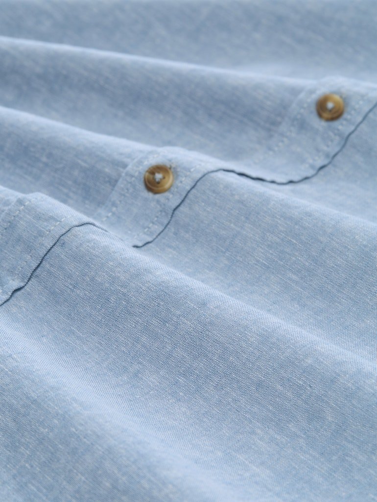 Tom Tailor Herren Hemden lang Bleeched Blue C
