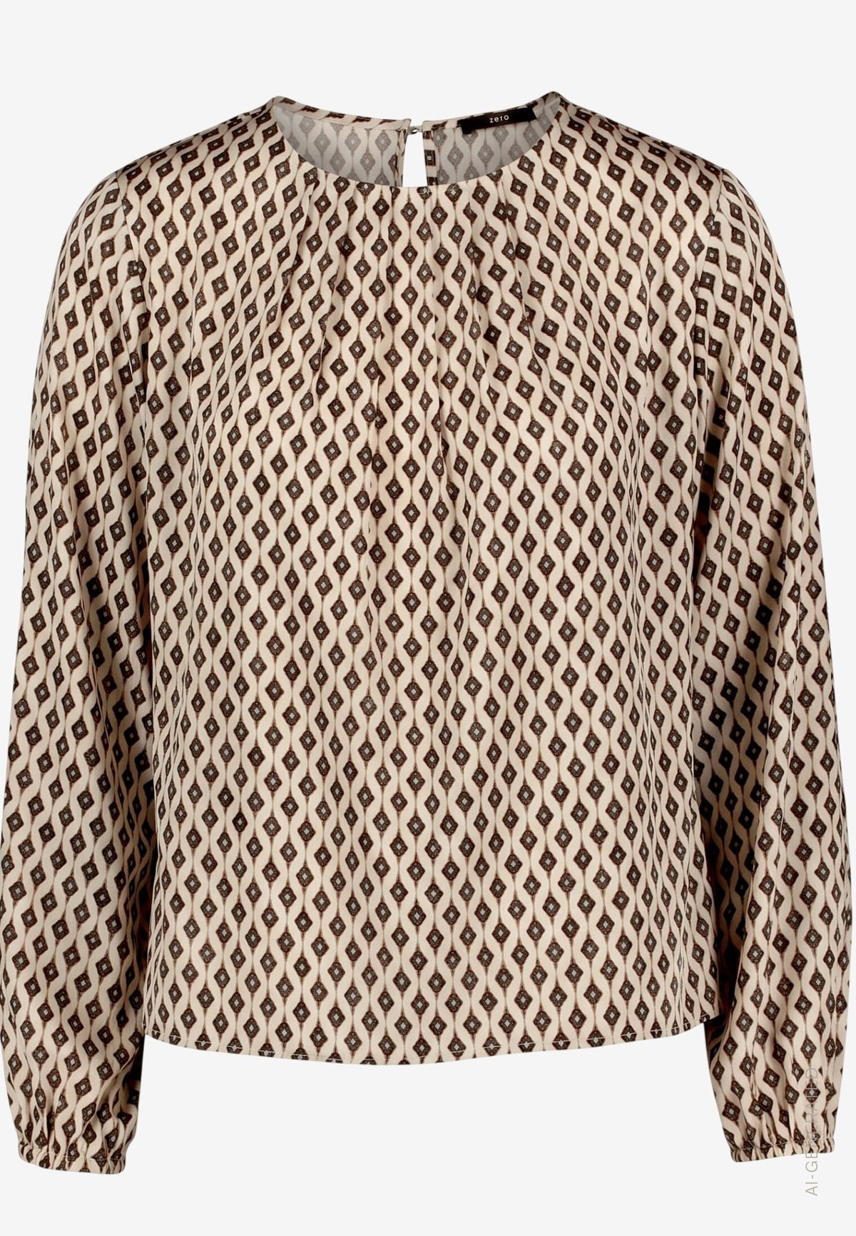 Zero Damen Blusen Cream/Brown
