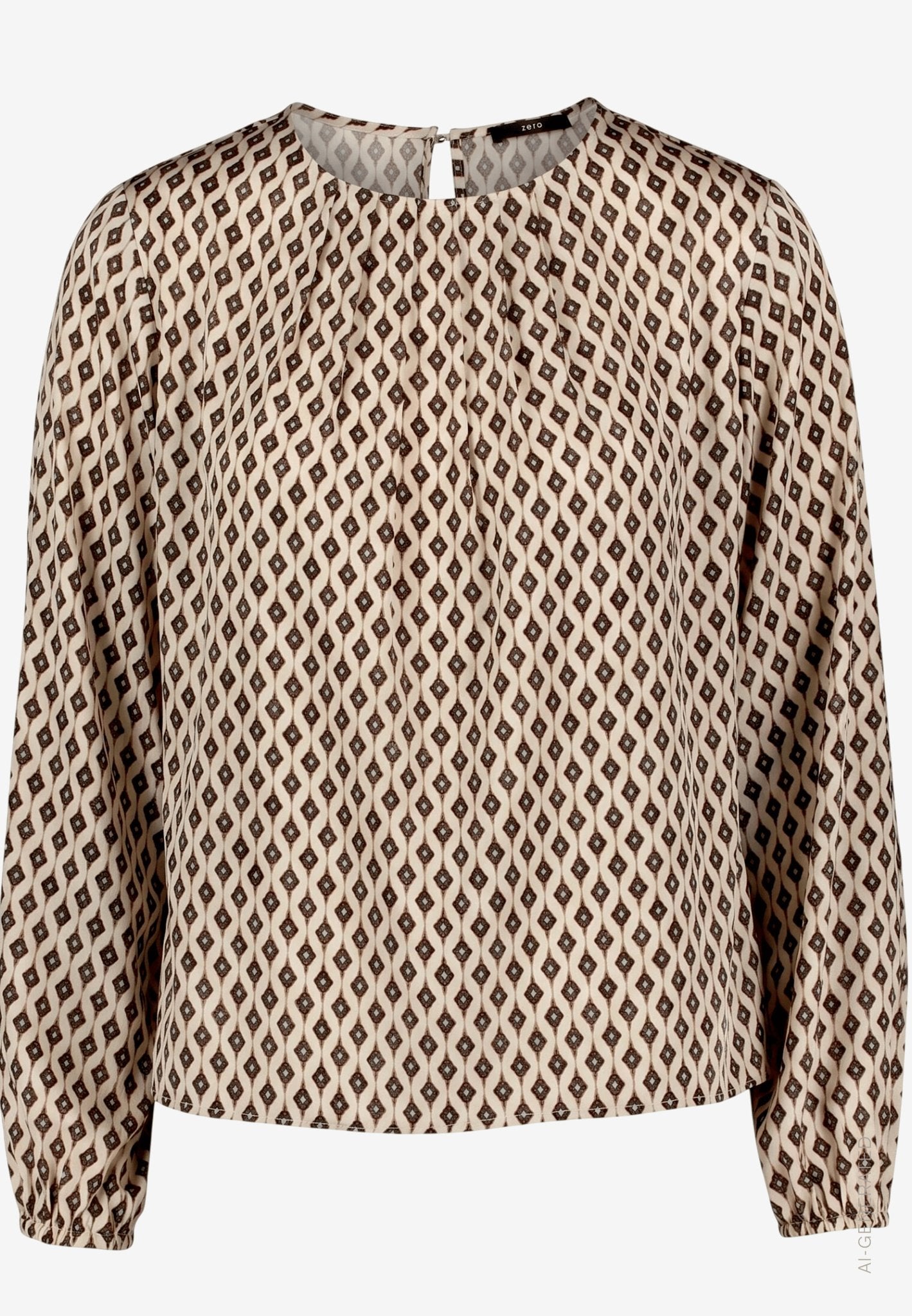 Zero Damen Blusen Cream/Brown