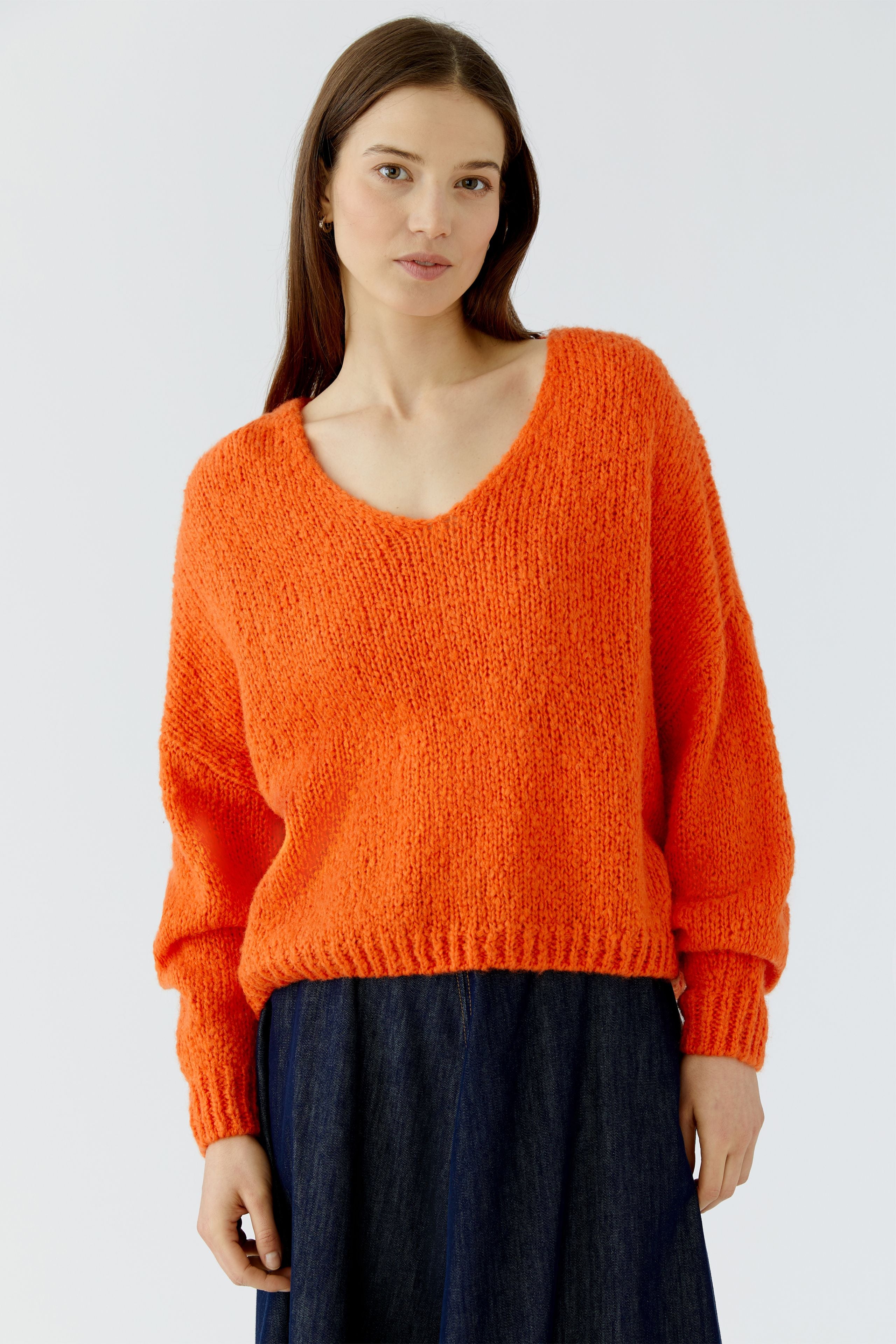 Oui Damen Pullover  Orangeade
