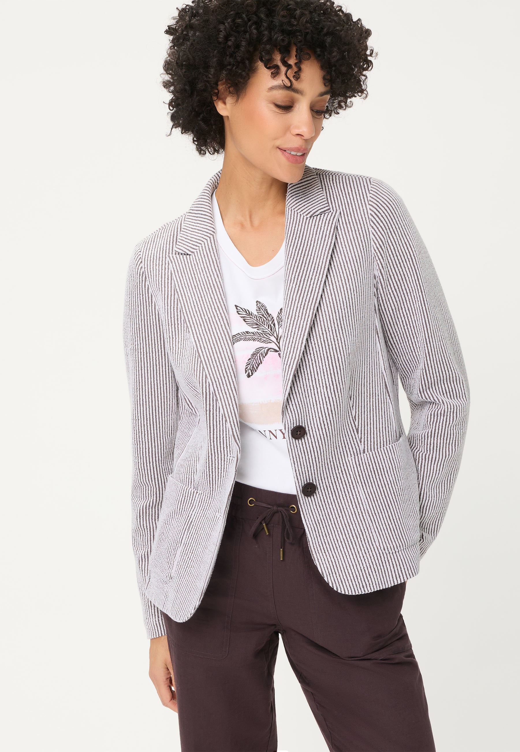 Olsen Damen Blazer Dark Brow