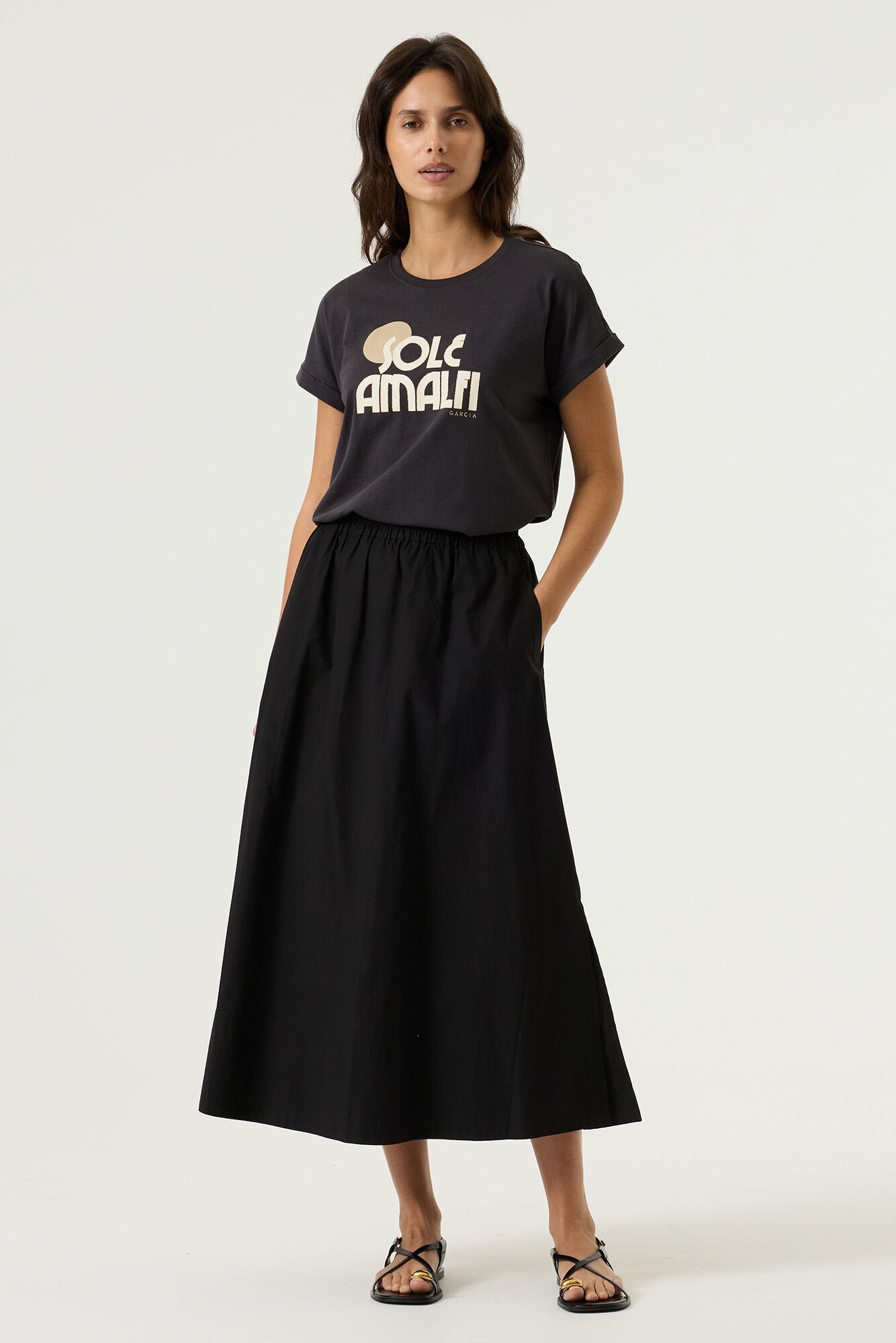 Garcia Damen T-Shirts Antracite