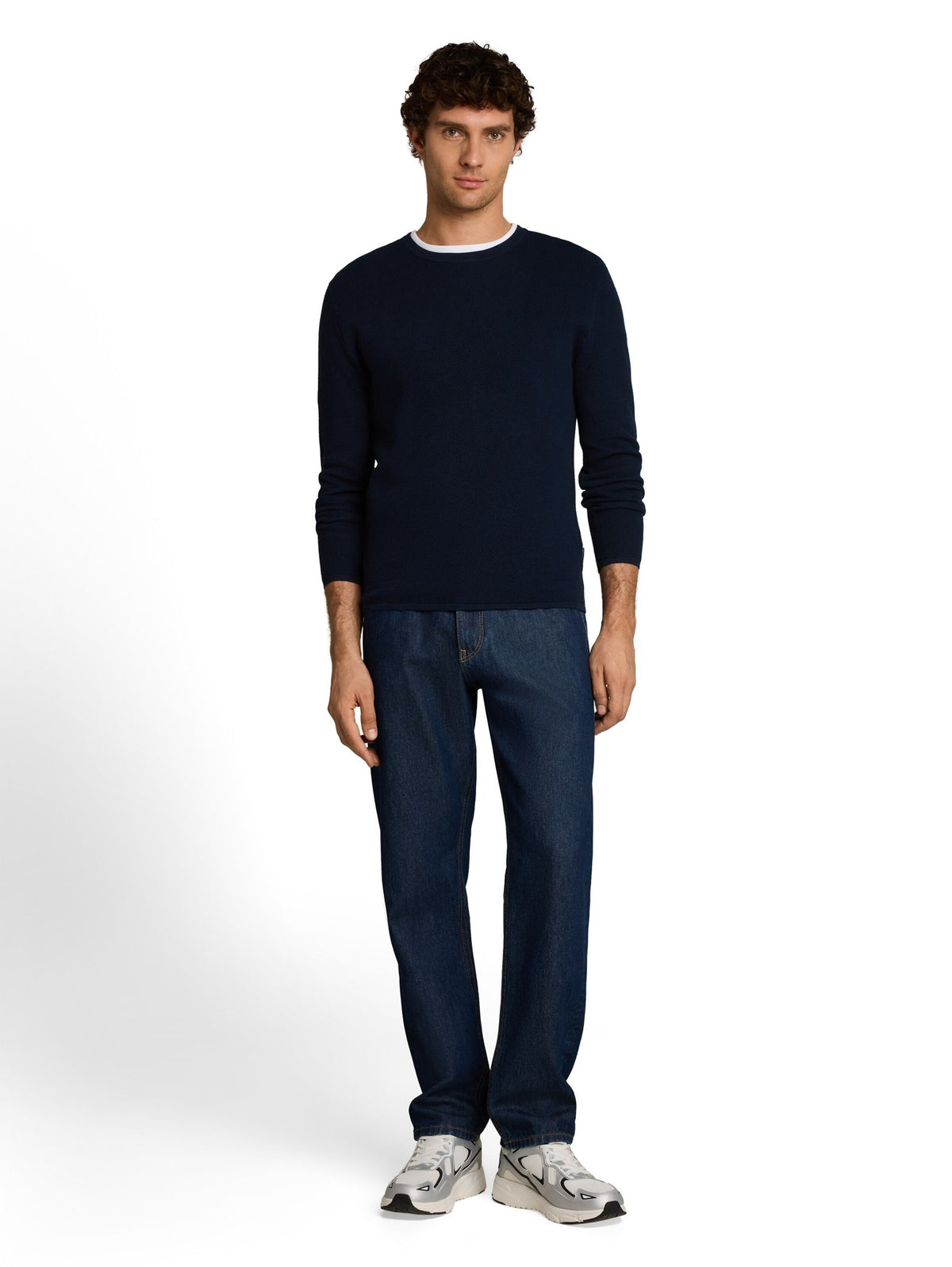 Tom Tailor denim Herren Pullover Sky Captain Blu