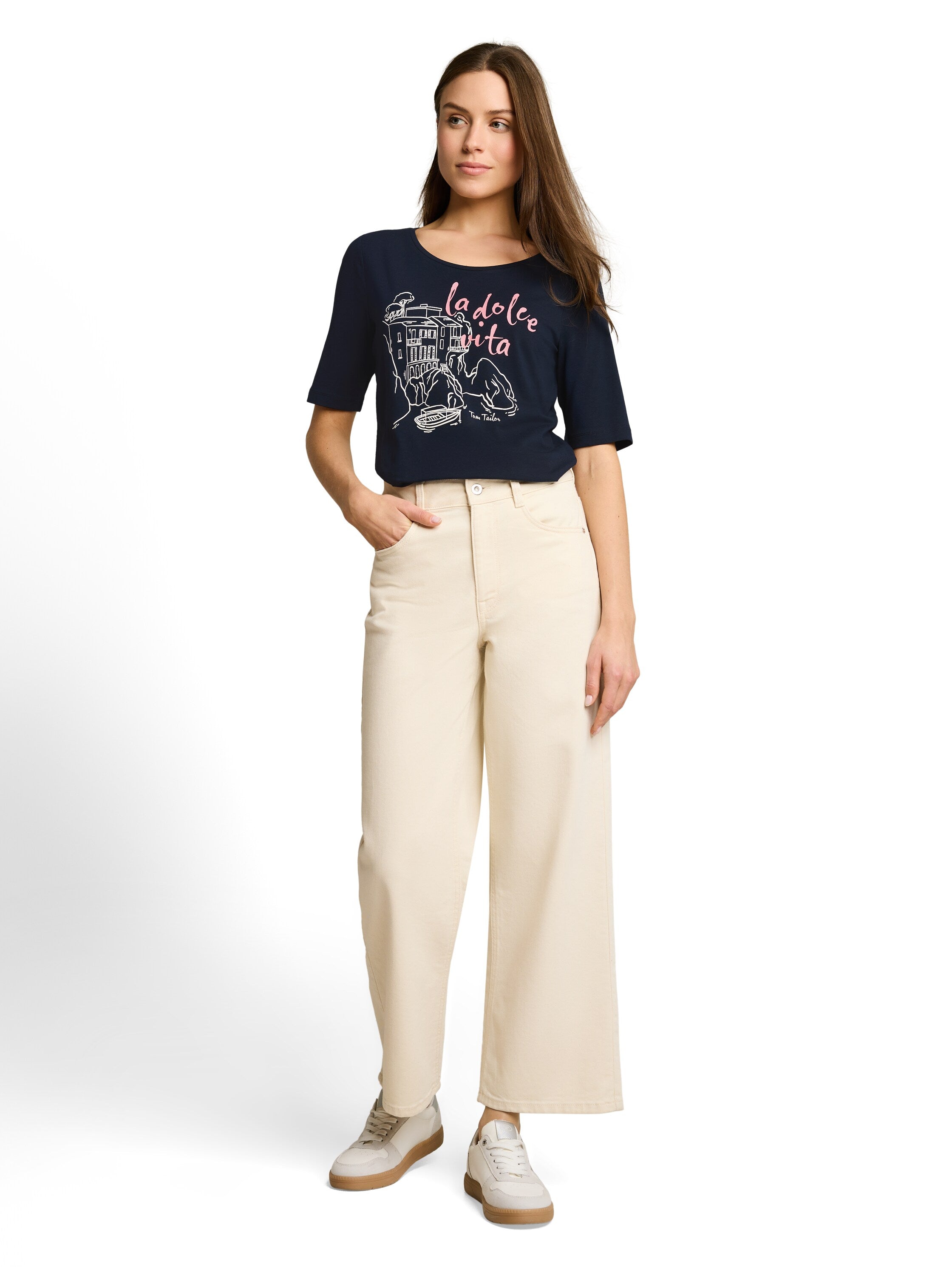 Tom Tailor Damen T-Shirts Lunar Eclipse