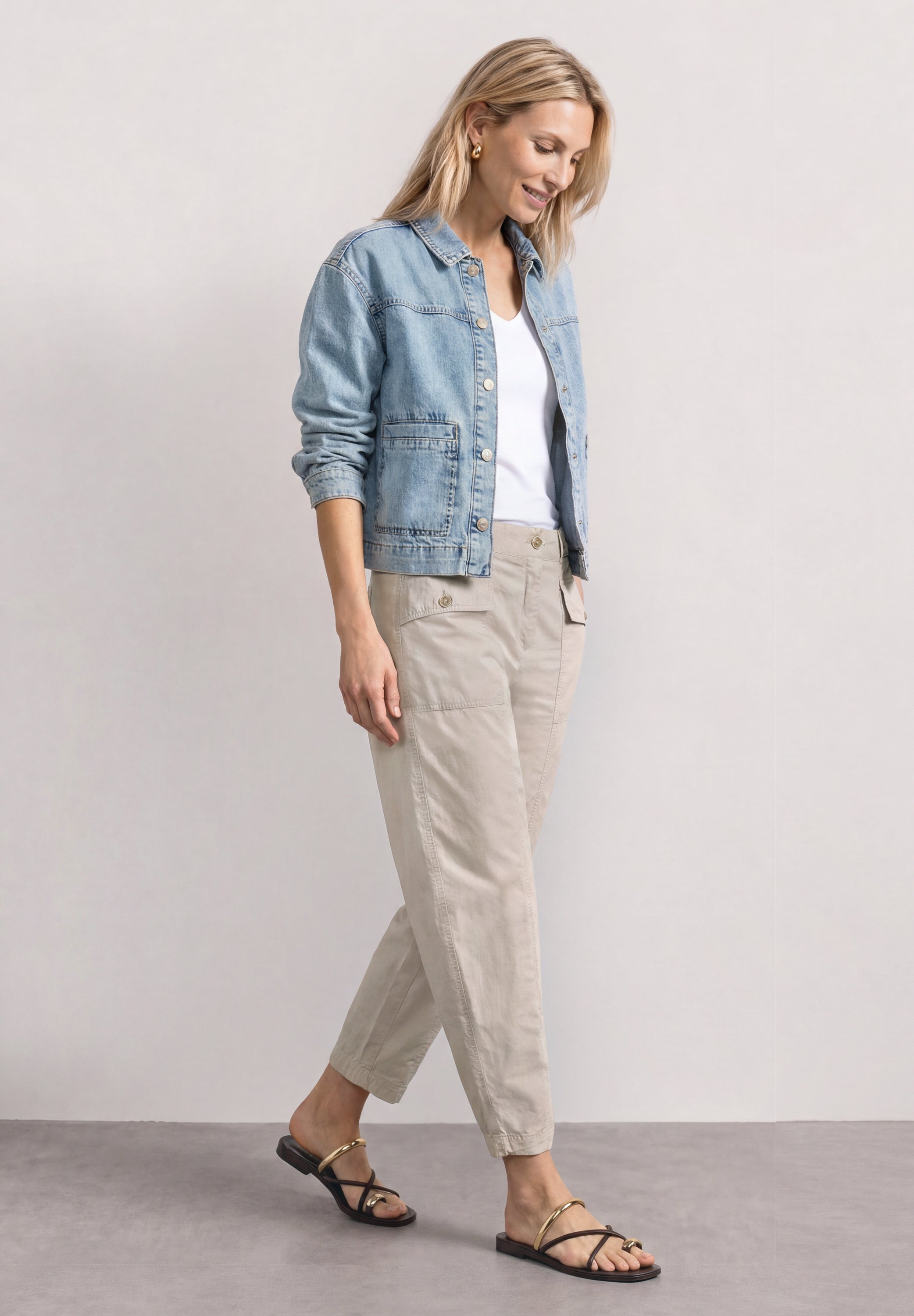 Street One Damen Hosen  Clay Sand