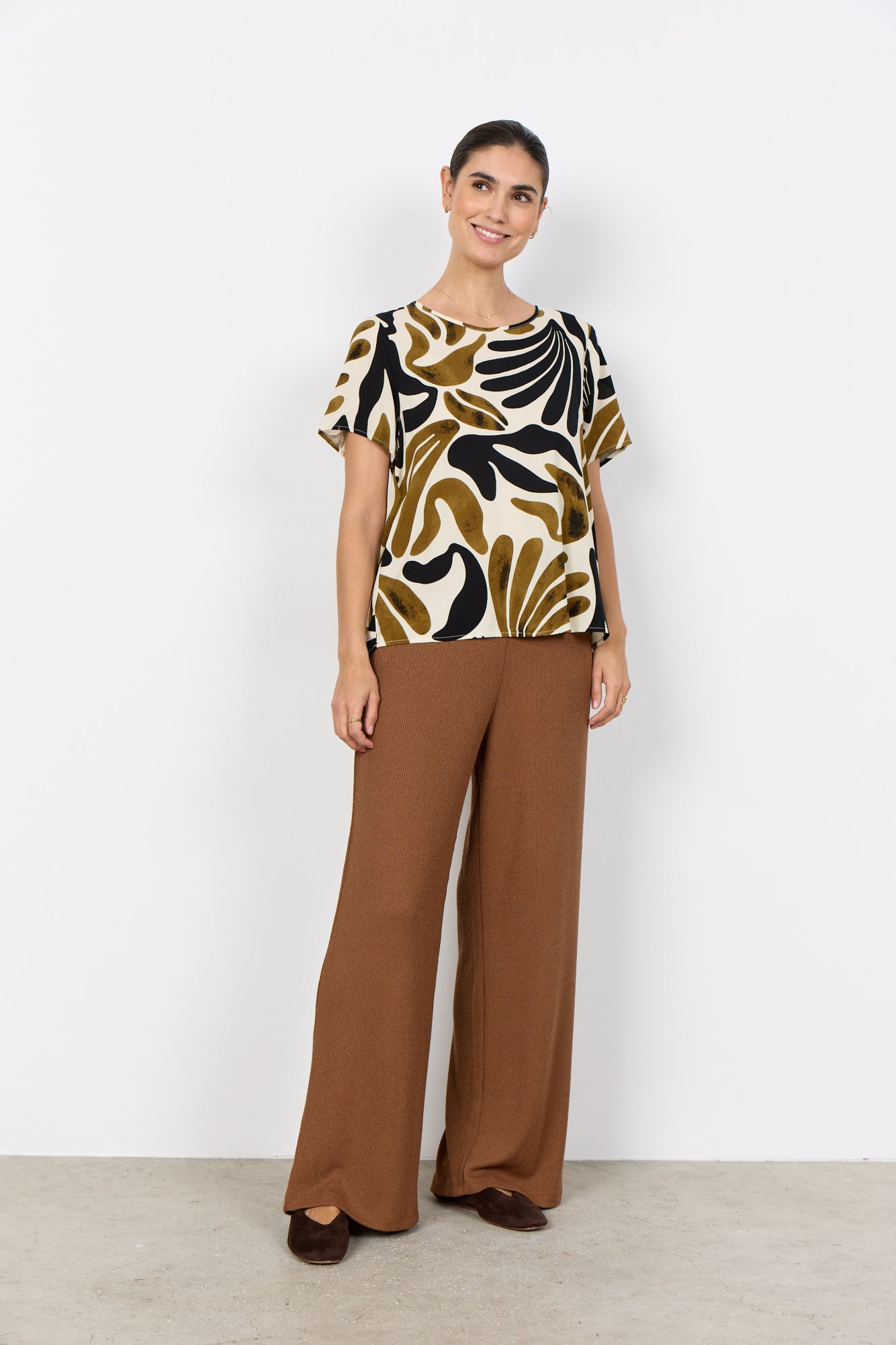 Soya Concept Damen Blusen kurz Butternut Combi