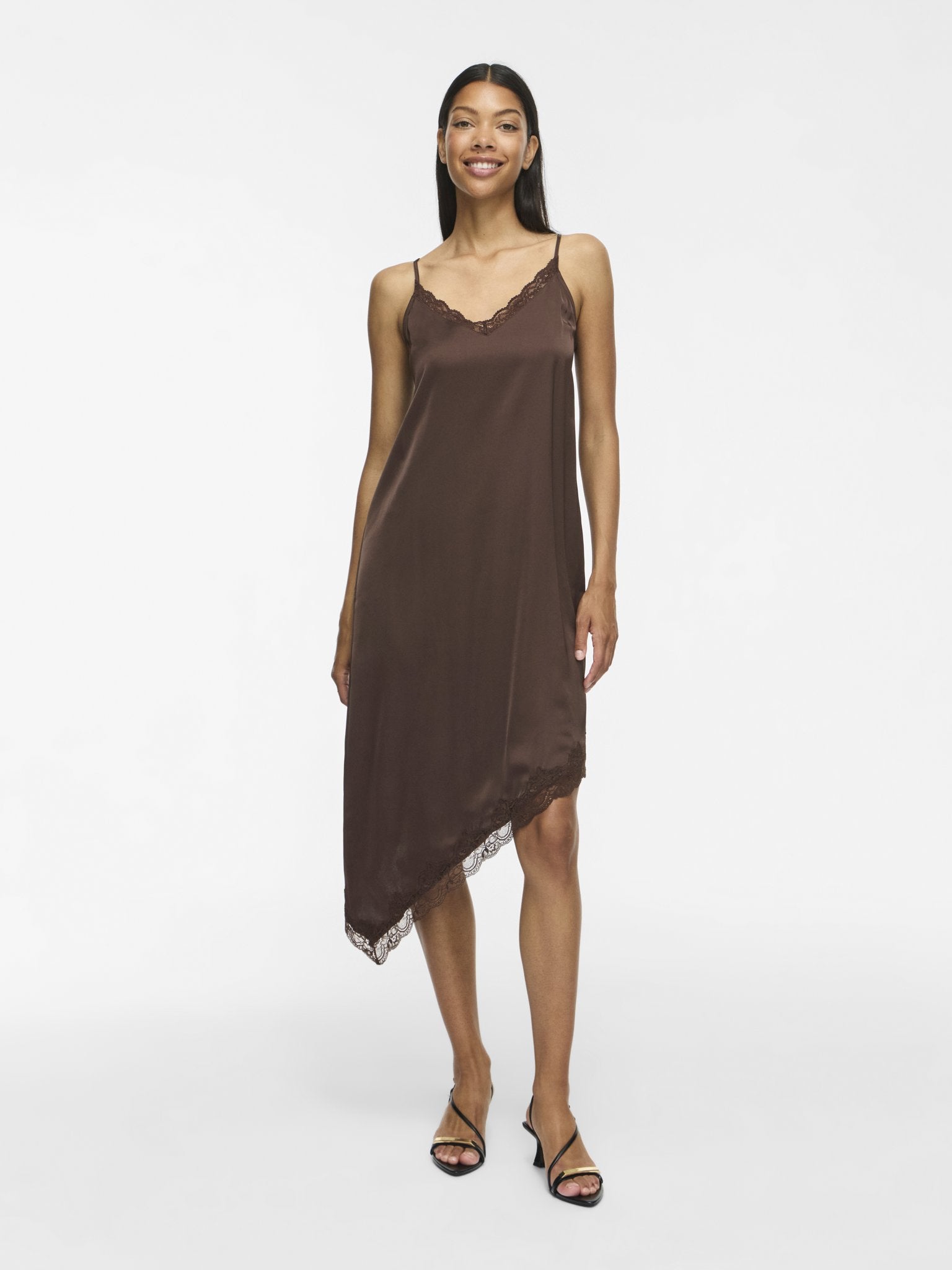 Vila Damen Kleider Coffee Bean