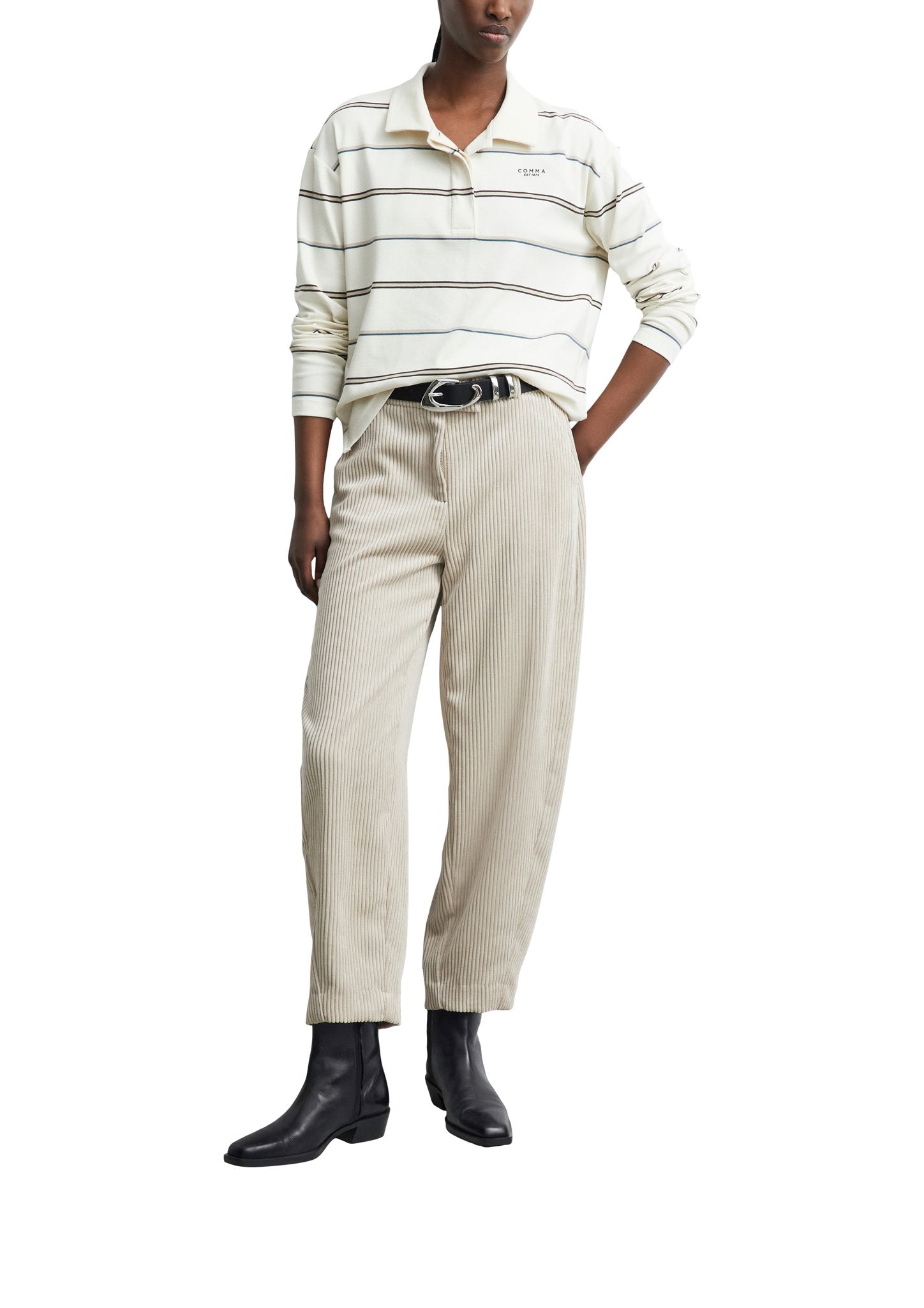 Comma Damen Hosen Brown