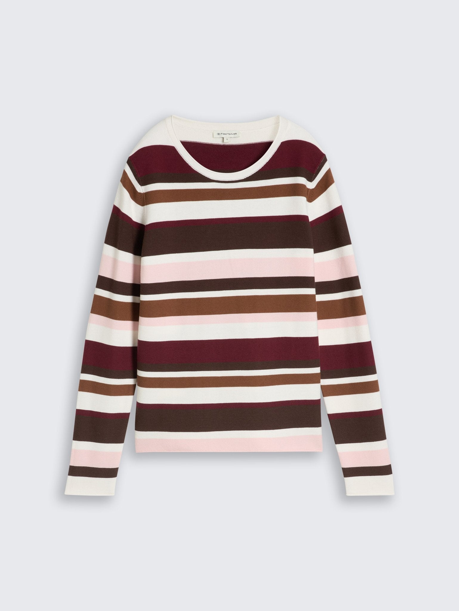 Tom Tailor Damen Pullover Camel Brown Red