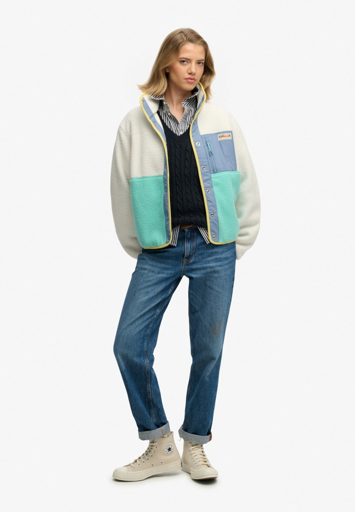 Superdry Damen Sweatjacken D Off White