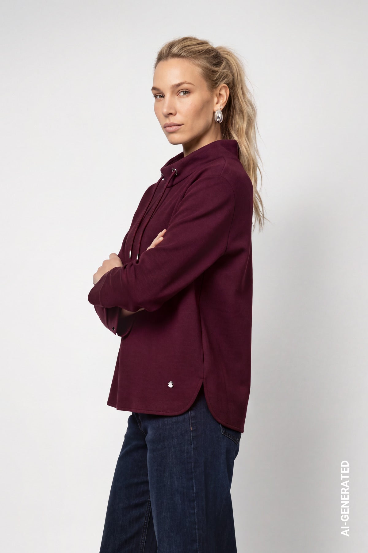 Monari Damen T-Shirts  Dark Bordea