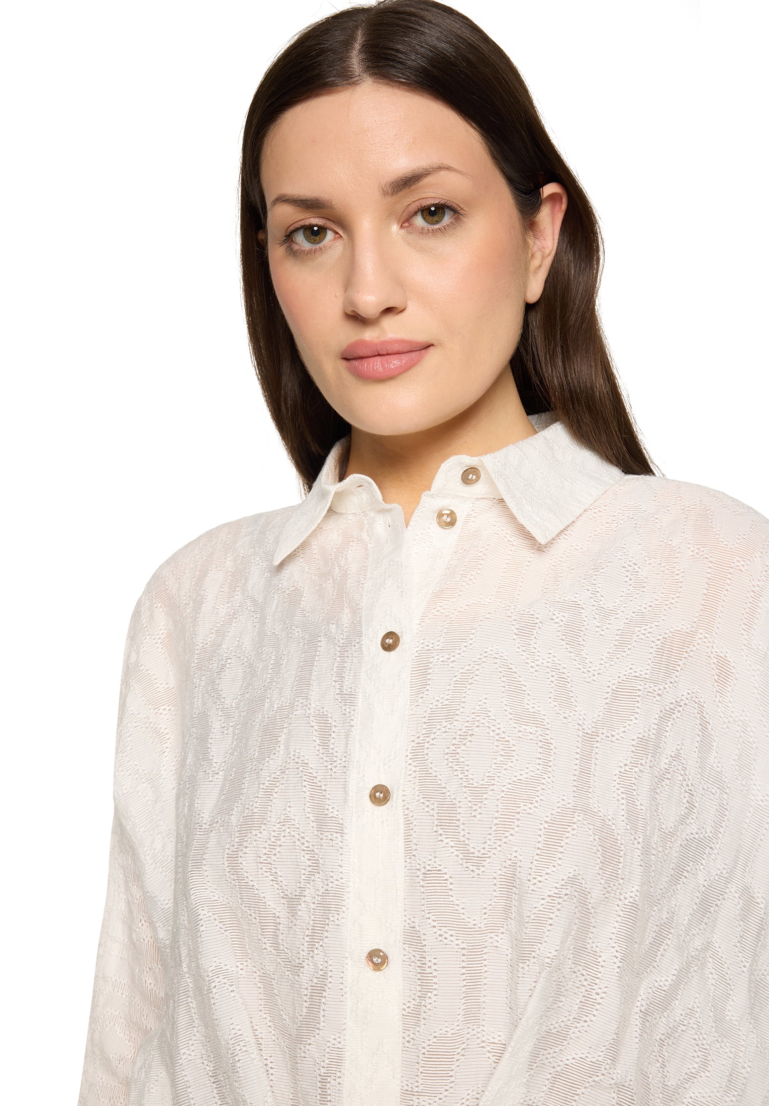 Cartoon Damen Blusen Offwhite