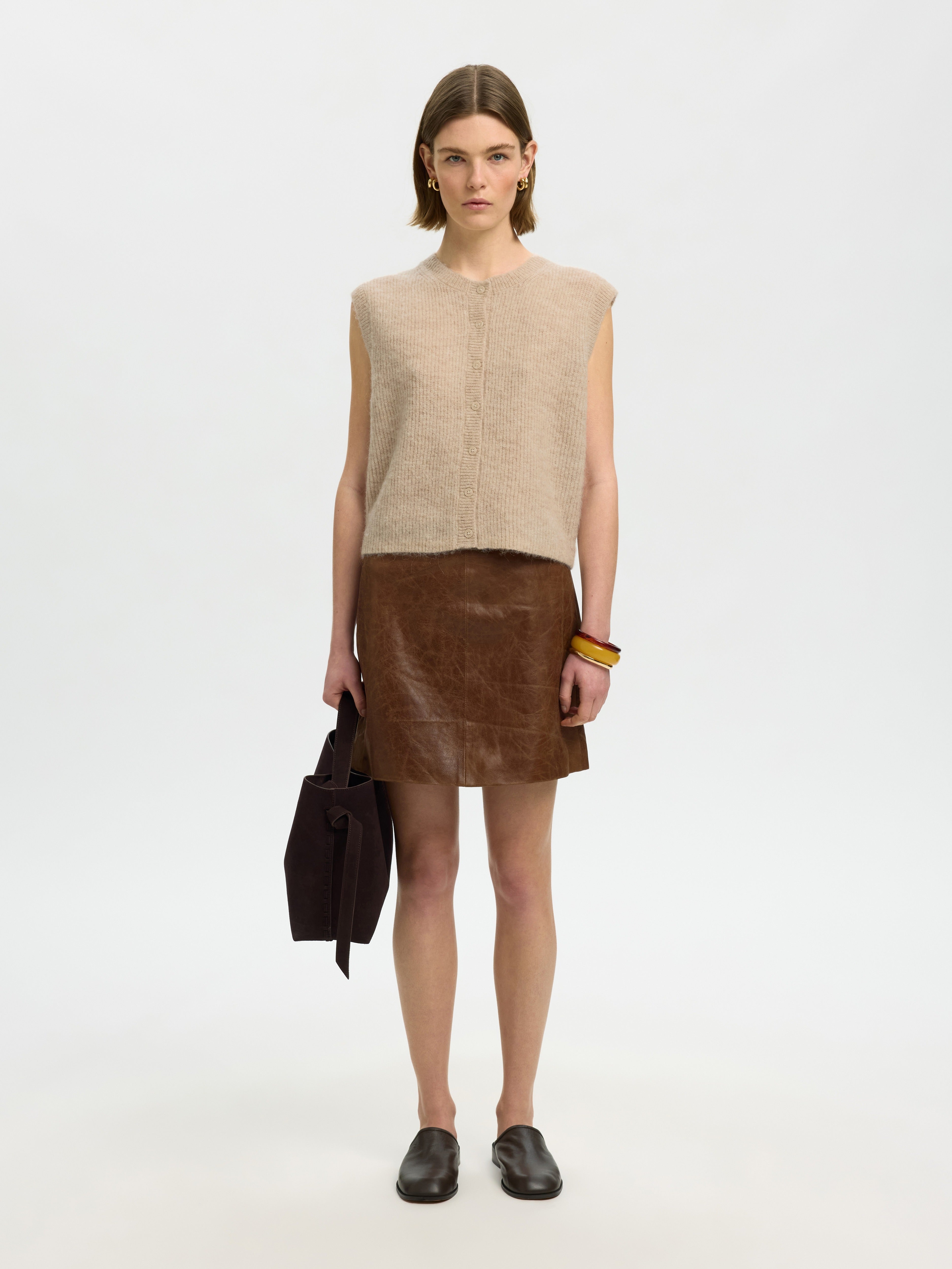 Selected Femme Damen Pullover Birch/Melange