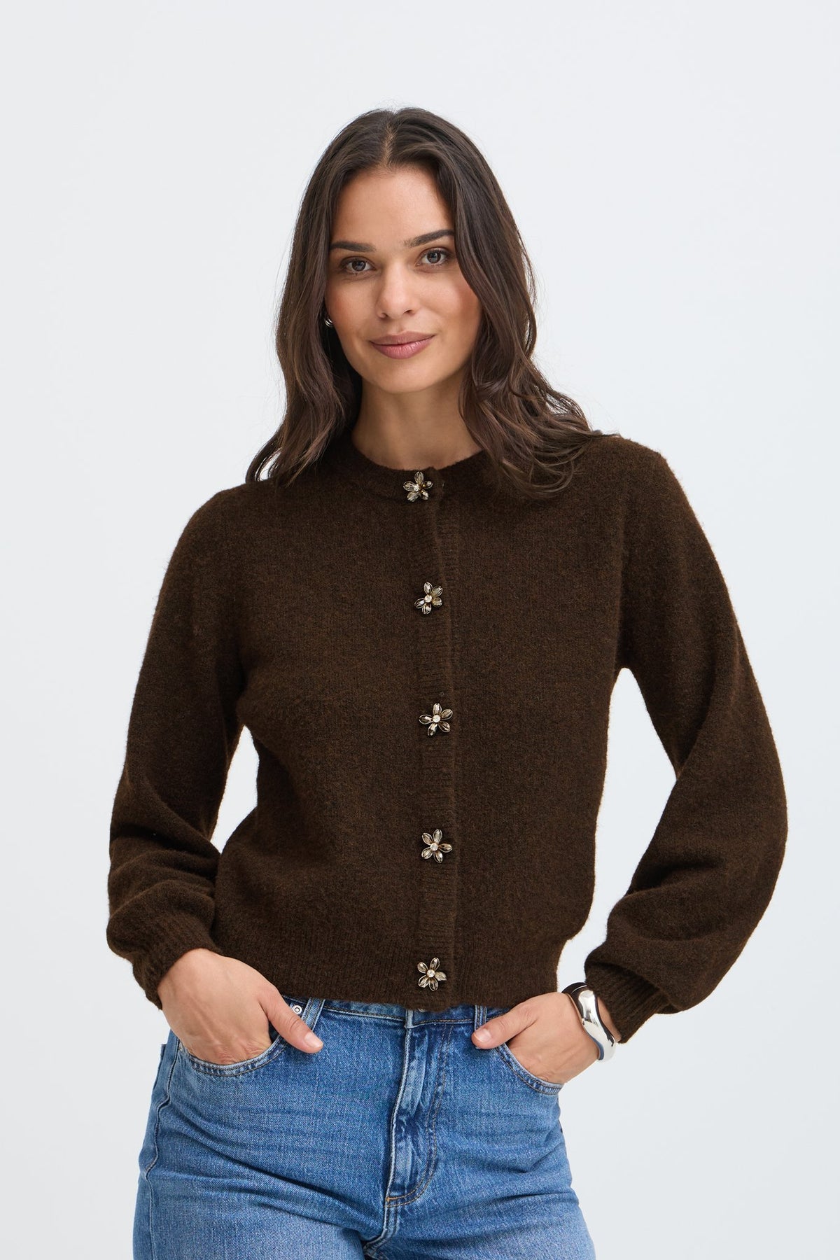 b.young Damen Strickjacken Java Melange