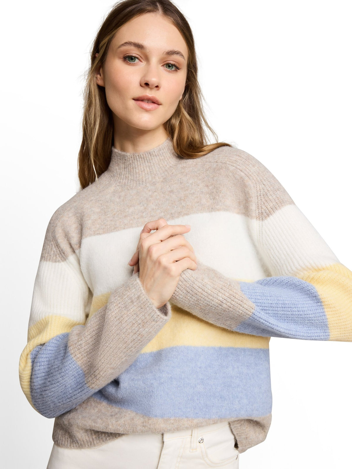 Tom Tailor denim Damen Pullover Beige Yellow Co