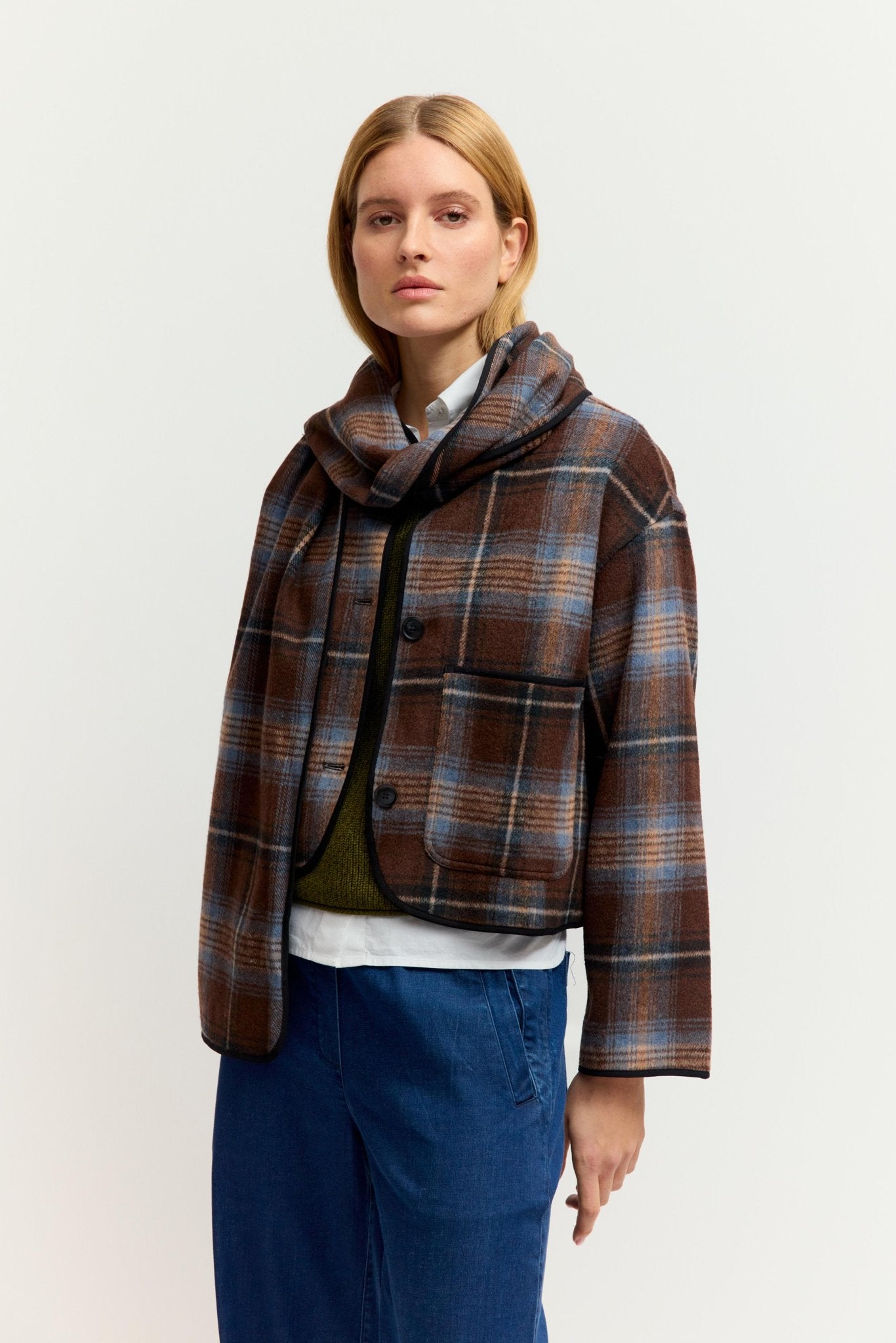 Fashion People Damen Jacken Wood Check