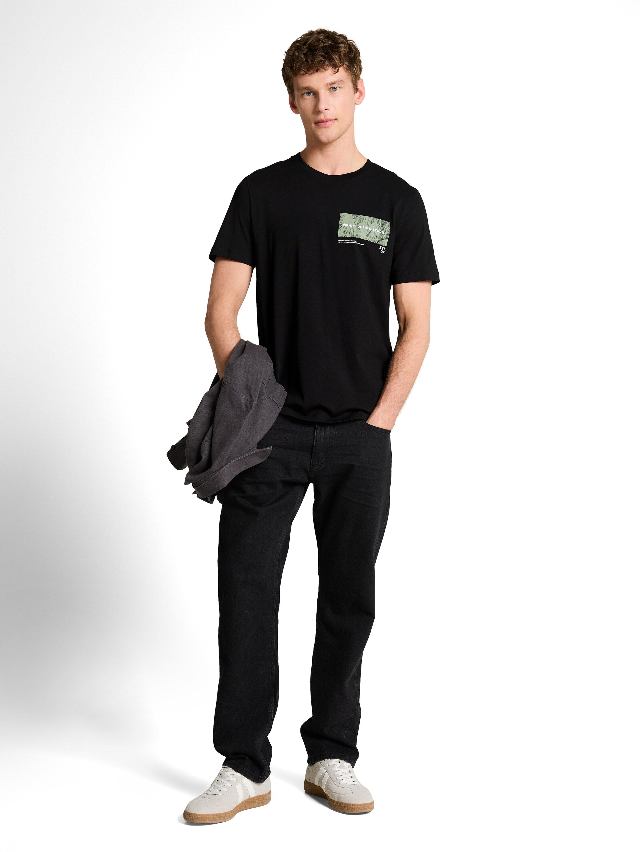 Tom Tailor denim Herren T-Shirts kurz Black