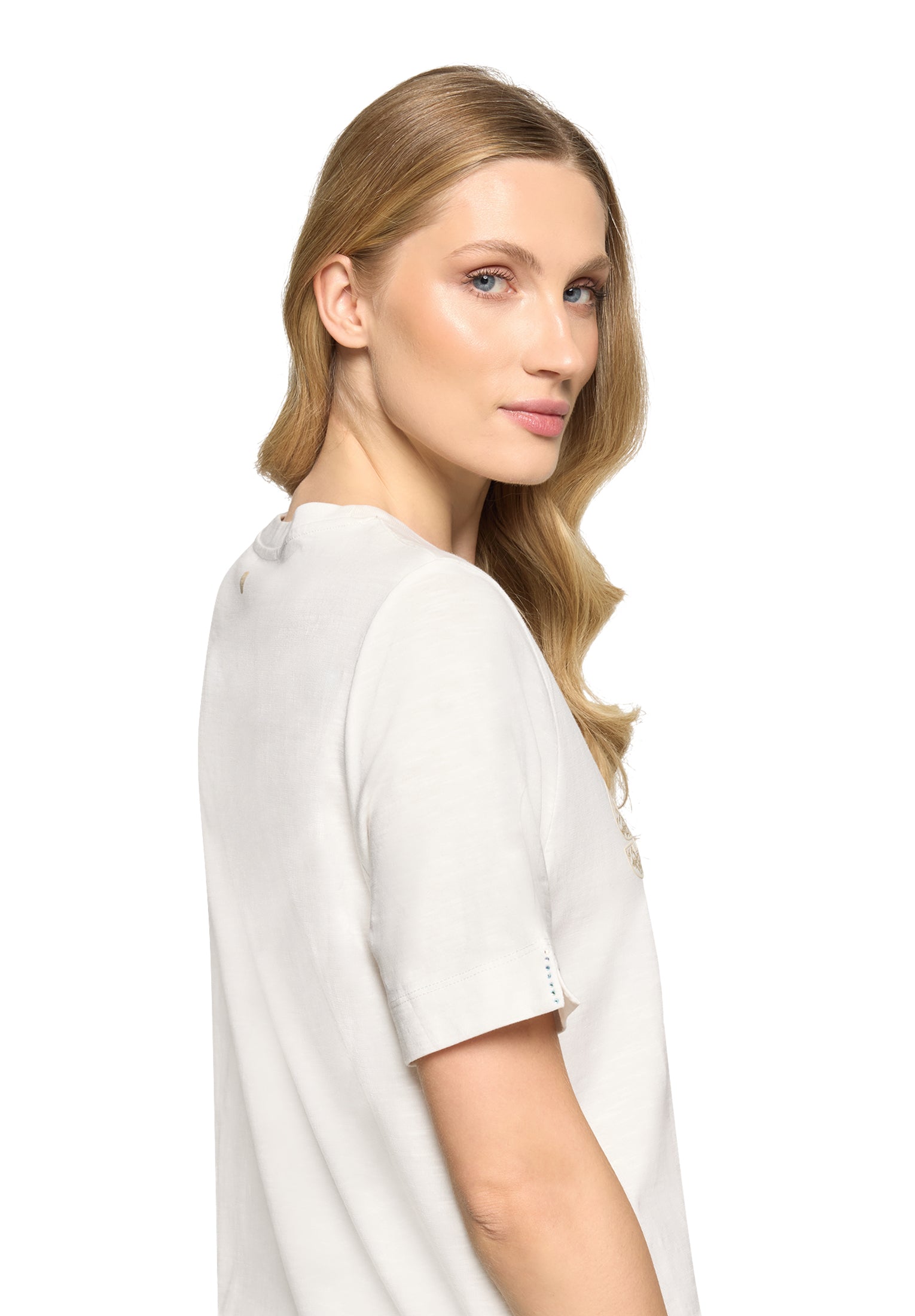 Cartoon Damen T-Shirts Patch Cream/Nat
