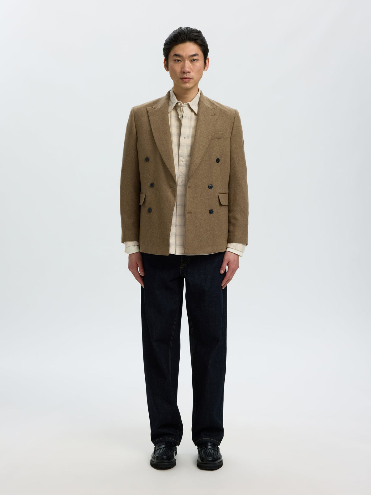 Selected homme Herren Hemden Oatme