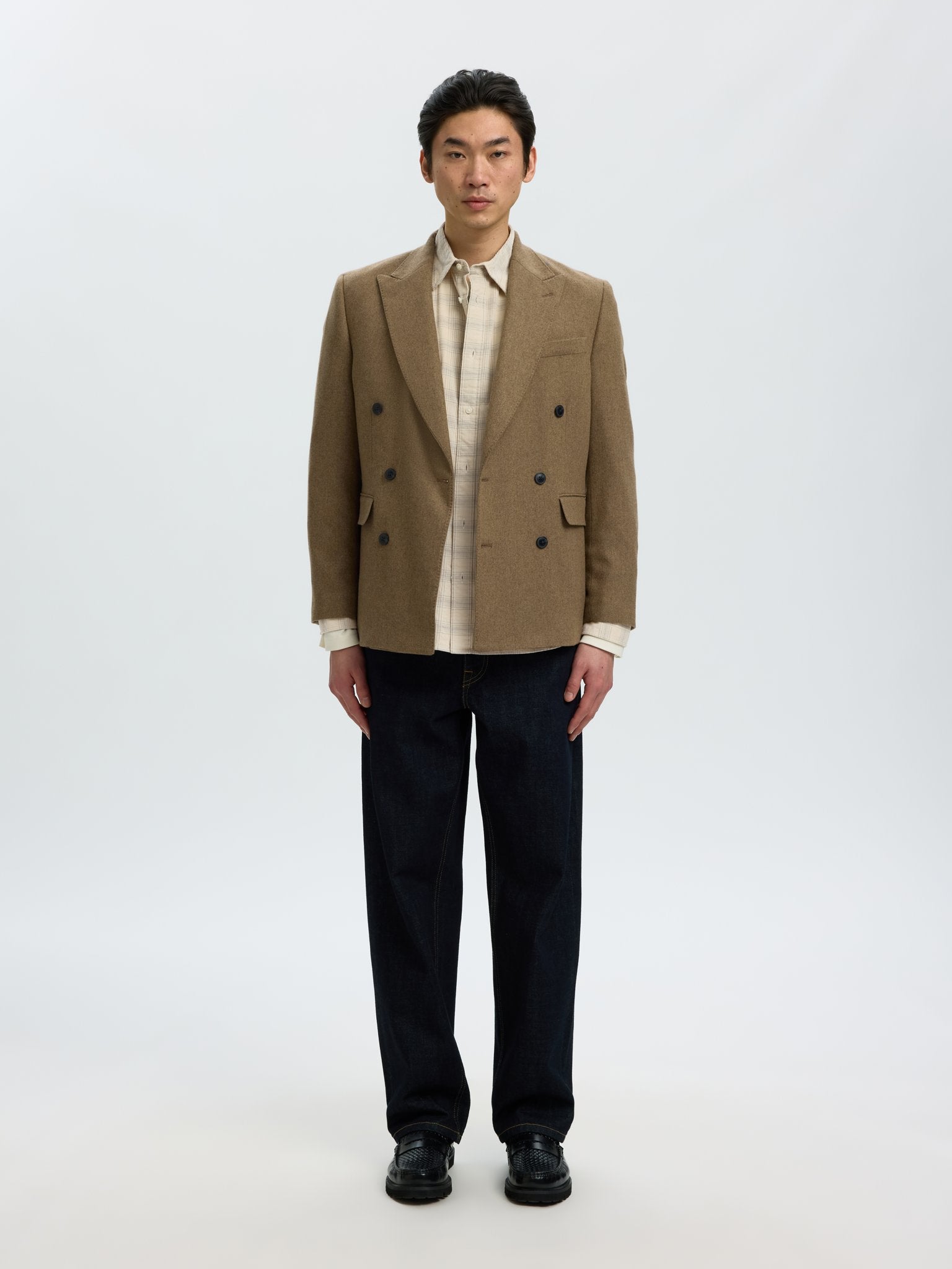 Selected homme Herren Hemden  Oatme