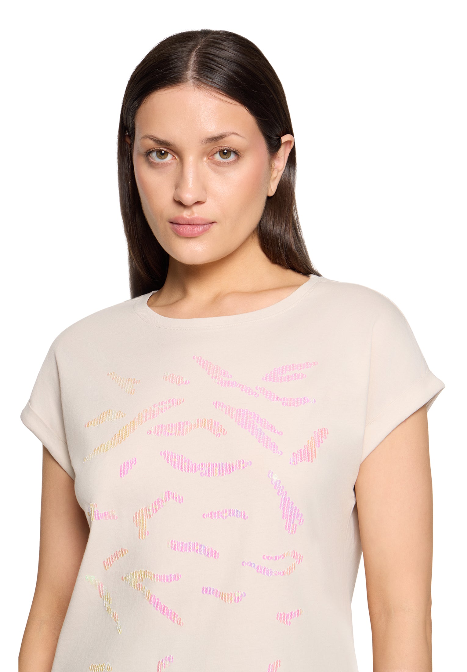 Cartoon Damen T-Shirts Patch Nature/Na
