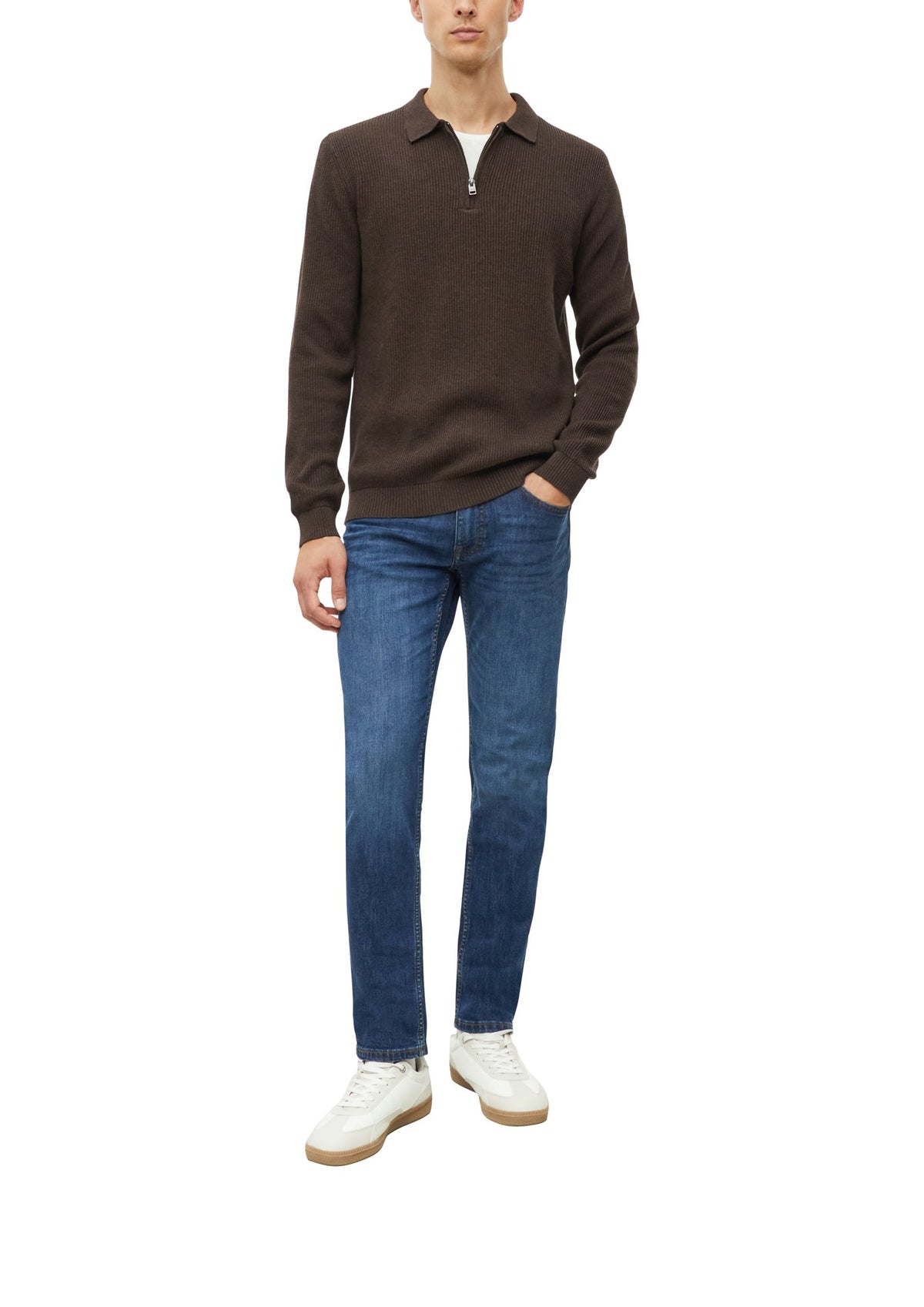 S. Oliver red Herren Pullover W Brown