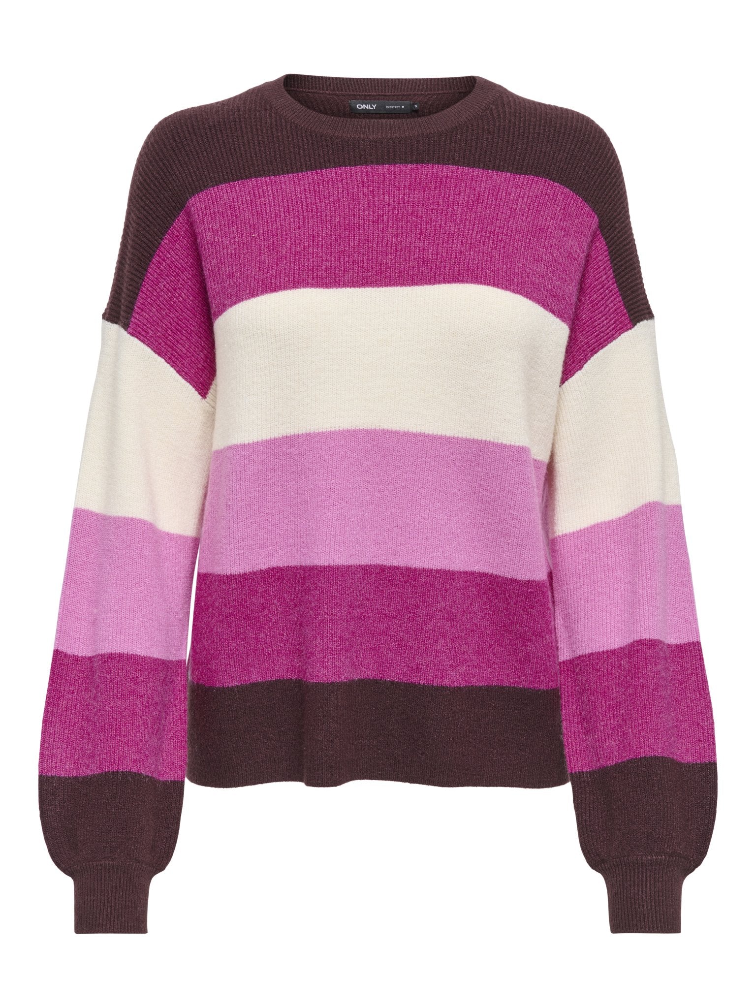 only Damen Pullover Fudge/Fuchsia R