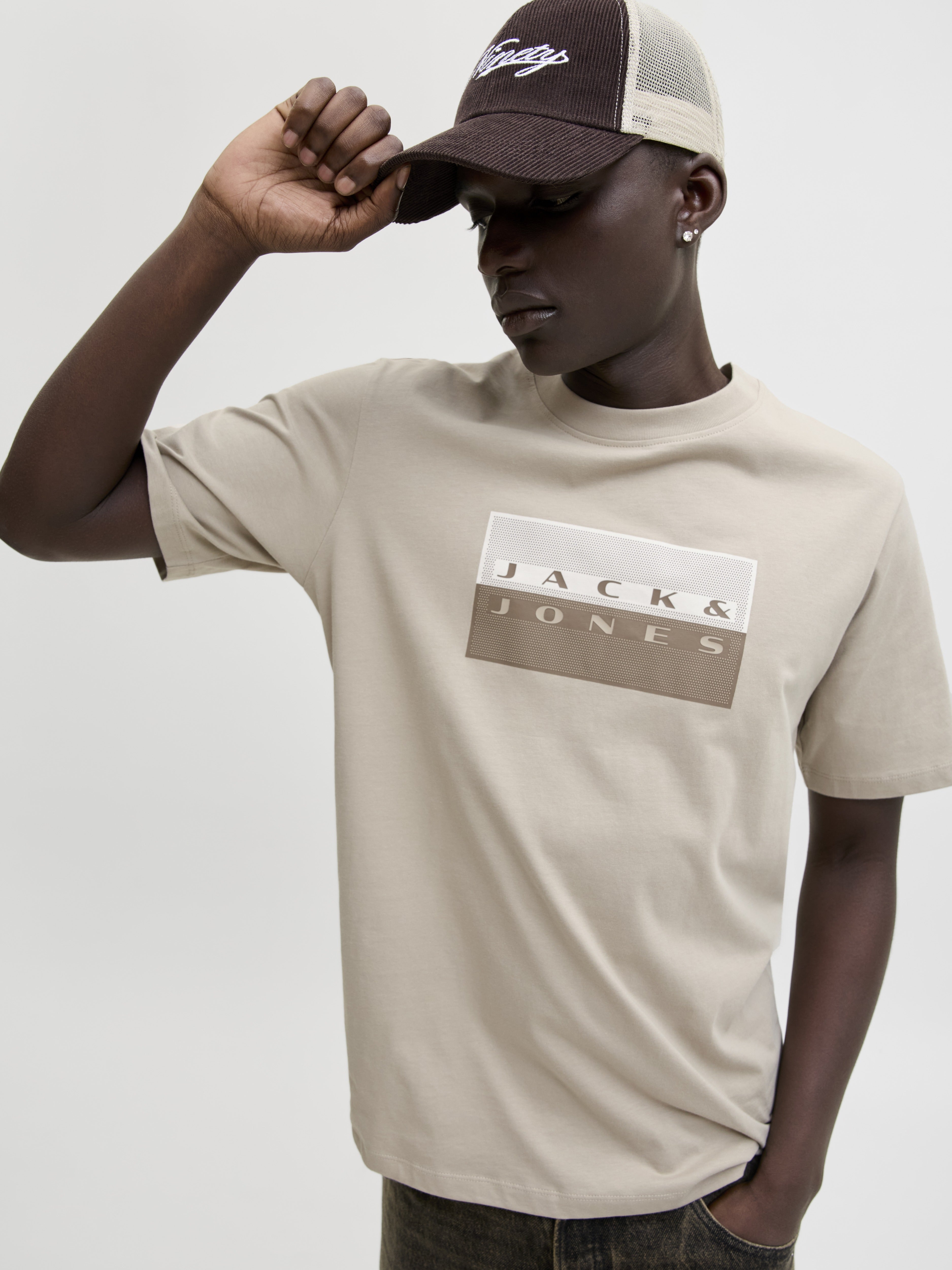 Jack & Jones Herren T-Shirts kurz Pure Cashmere