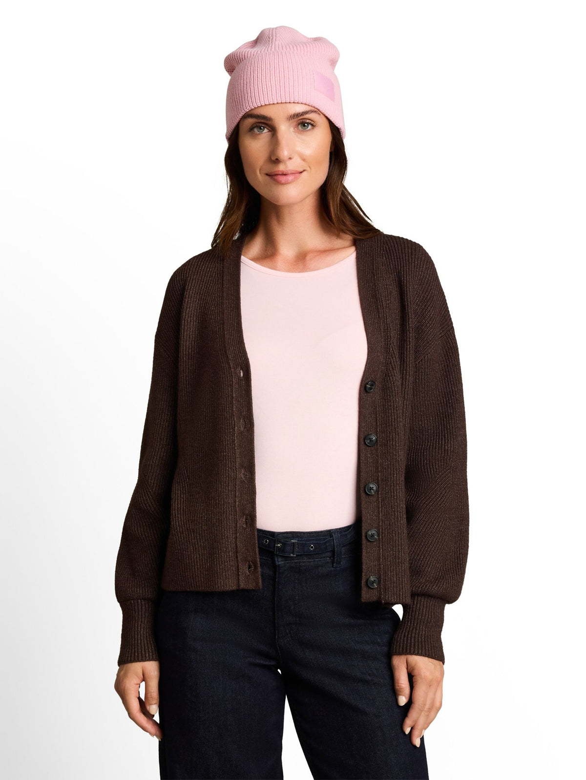 Tom Tailor Damen Strickjacken Java Dark Brown