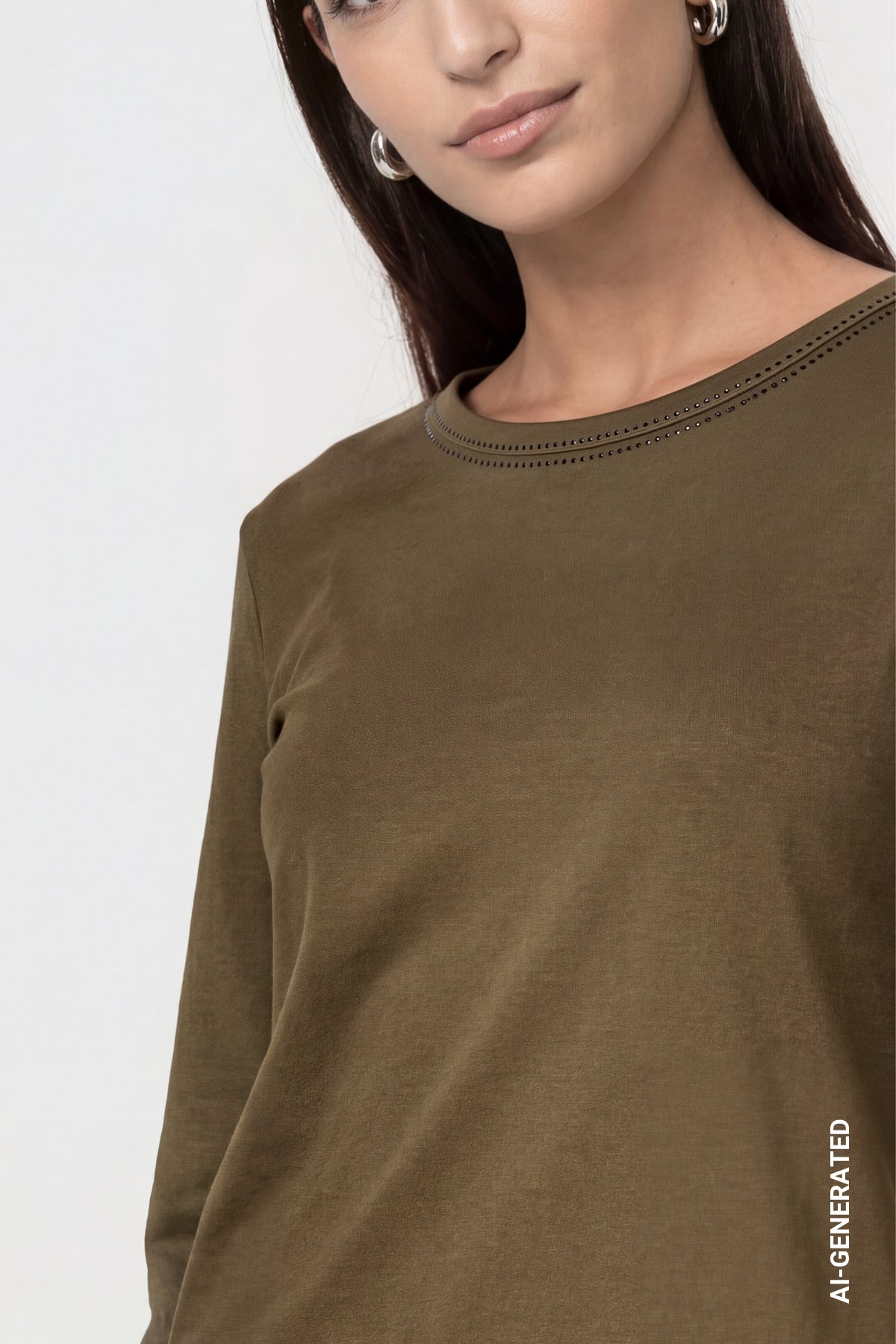 Monari Damen T-Shirts  Olive