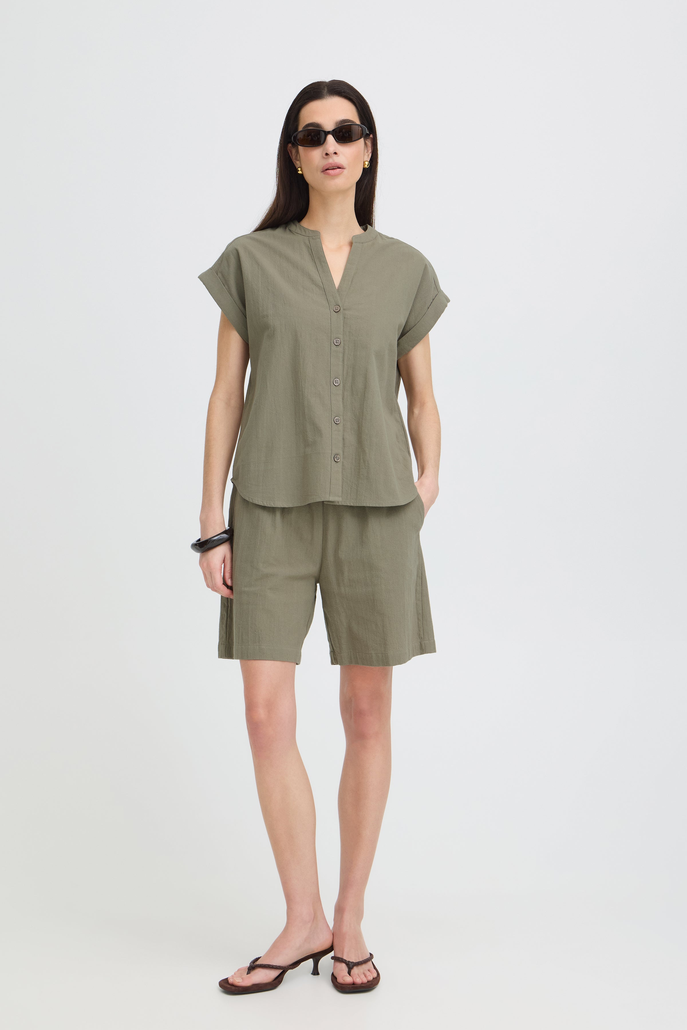 b.young Damen Blusen Vetiver