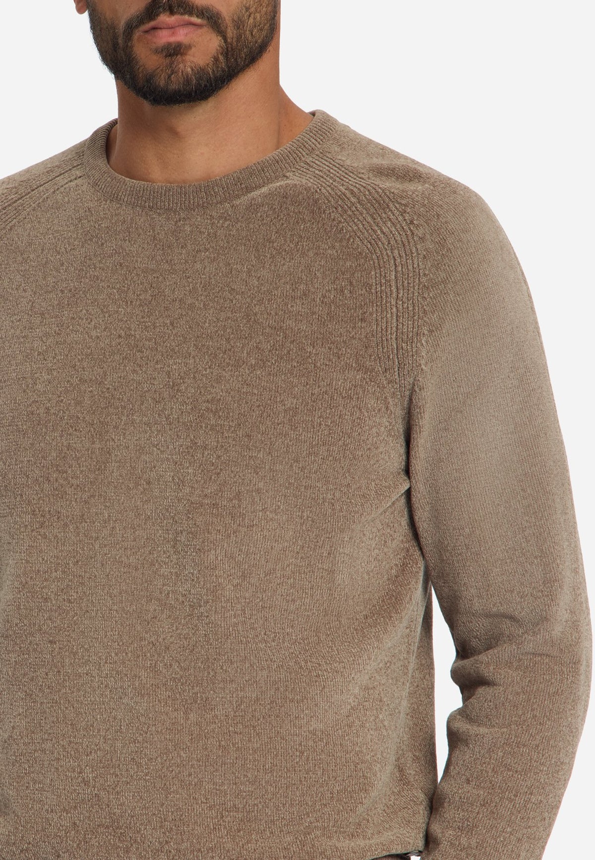 No Excess Herren Pullover Light Brown