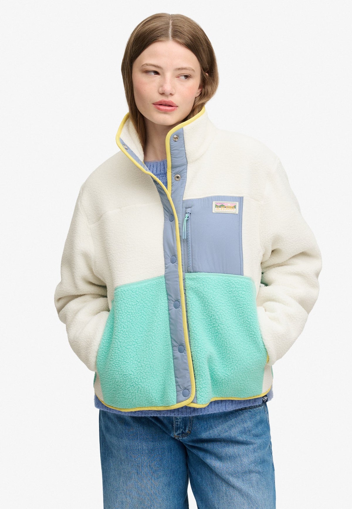 Superdry Damen Sweatjacken D Off White