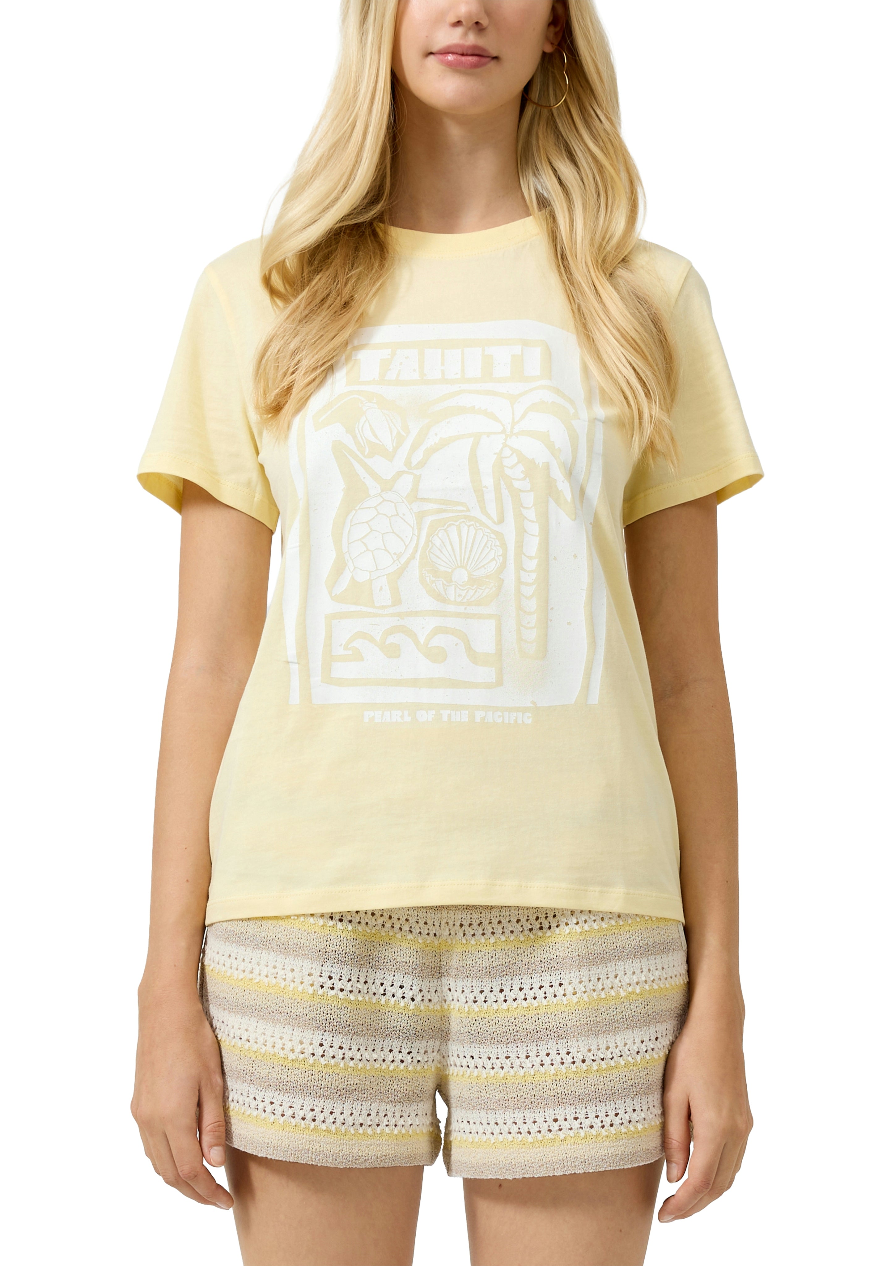 QS by S.Oliver Damen T-Shirts Yellow