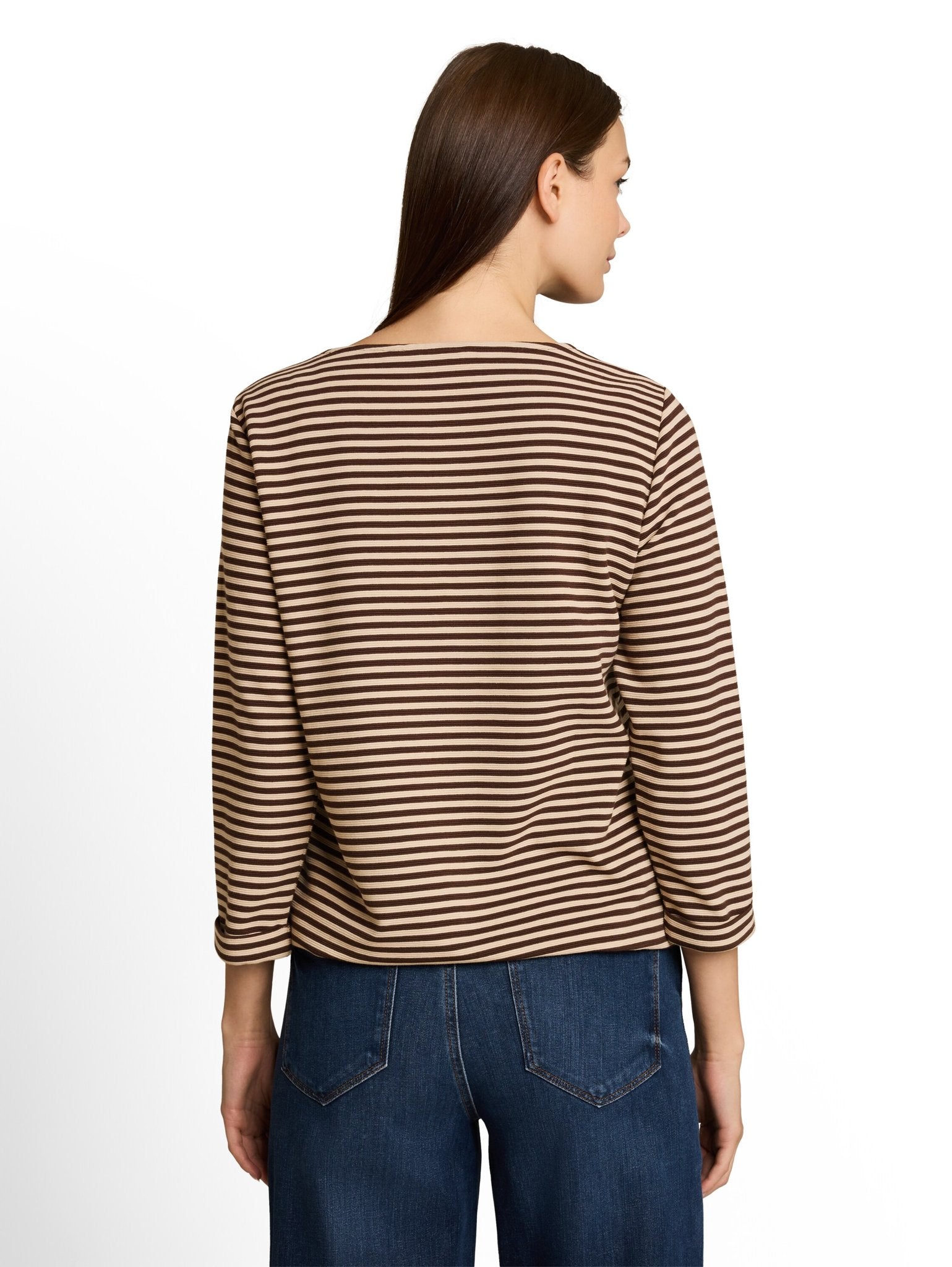 Tom Tailor Damen Tops Dark Brown Beig