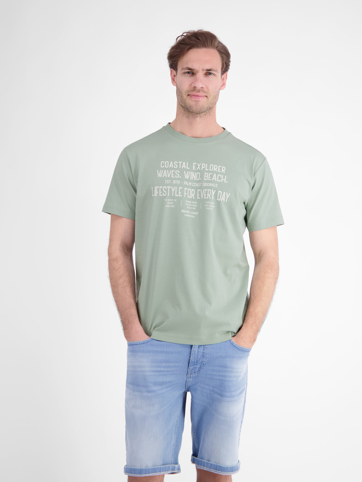 Lerros Herren T-Shirts kurz Bay Green