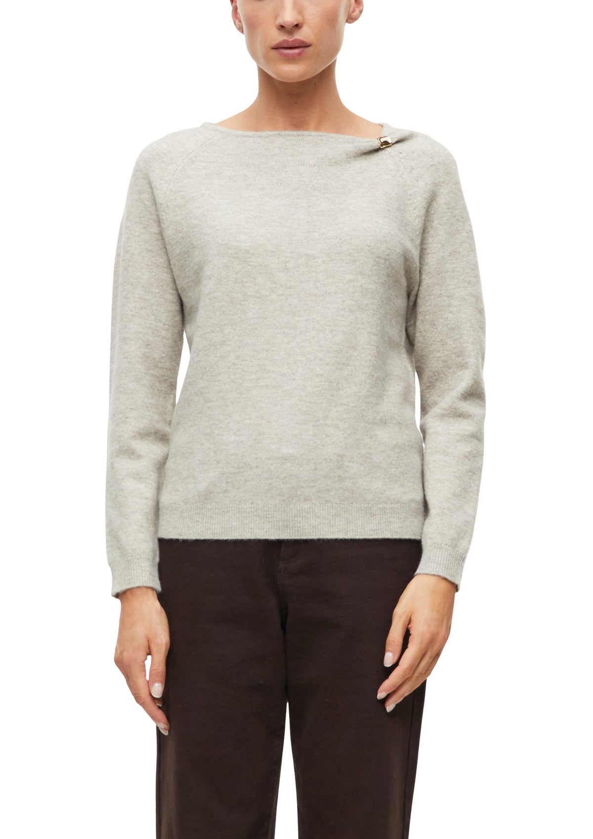 S. Oliver black Damen Pullover W Grey/Black