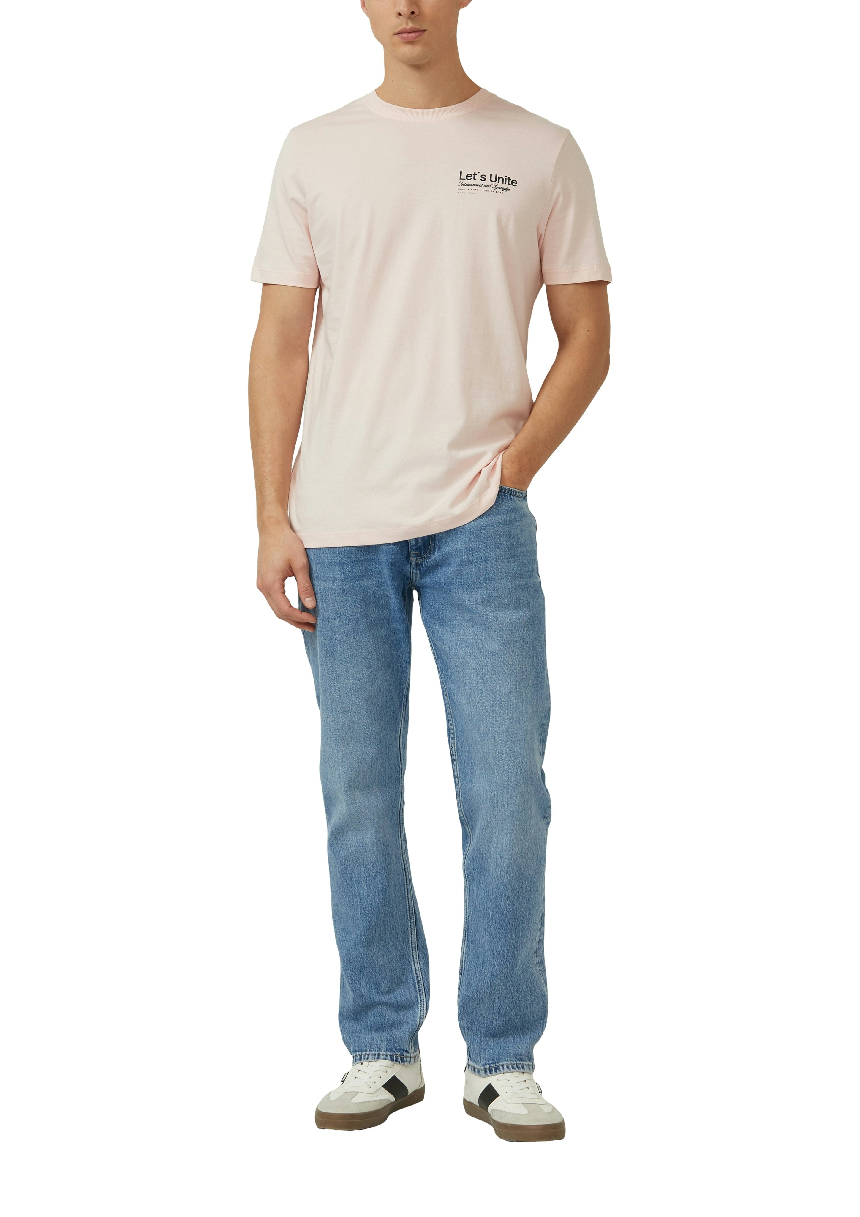 S. Oliver red Herren T-Shirts kurz Lilac/Pink