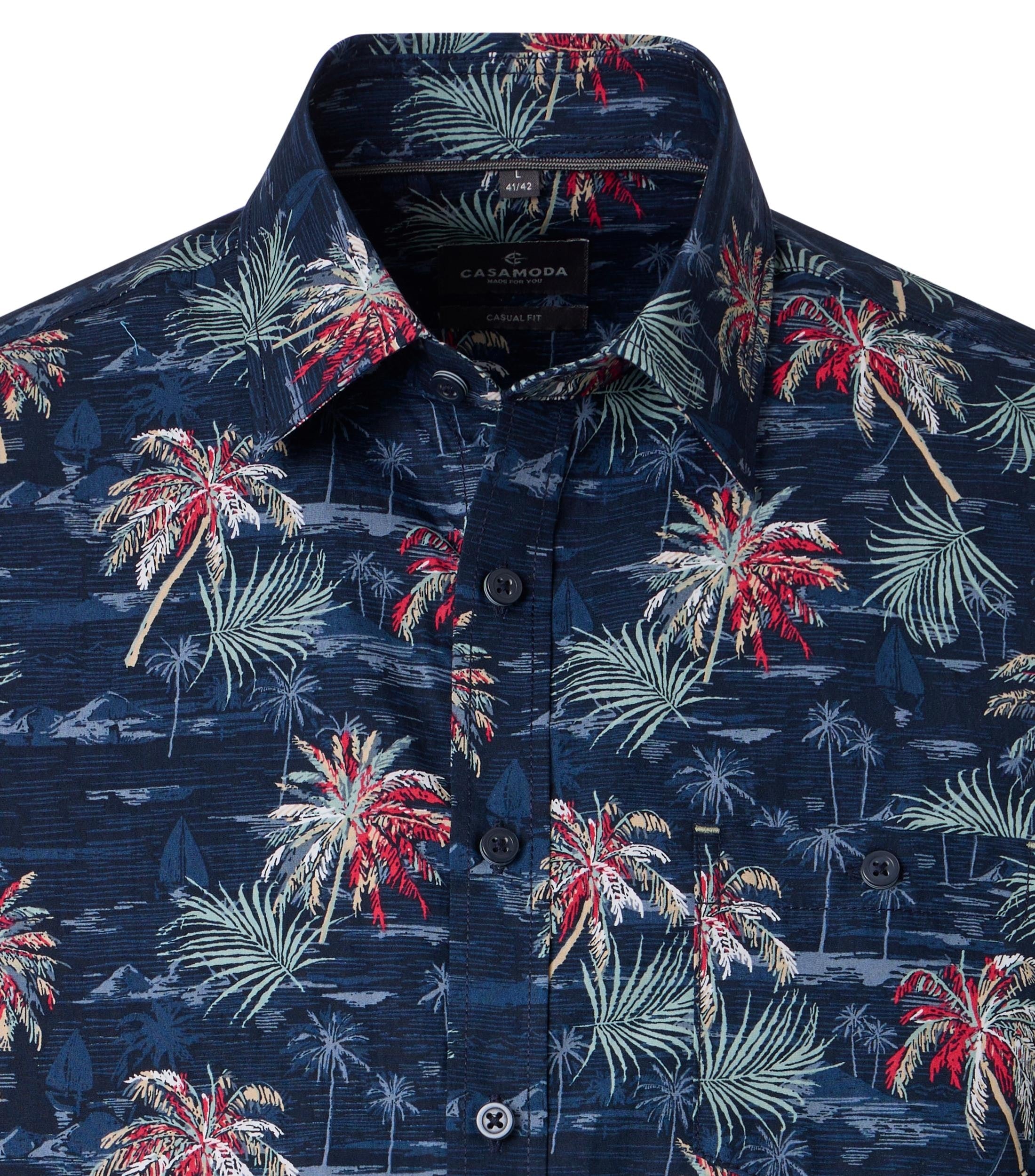 Casa Moda Herren Hemden kurz  Blau