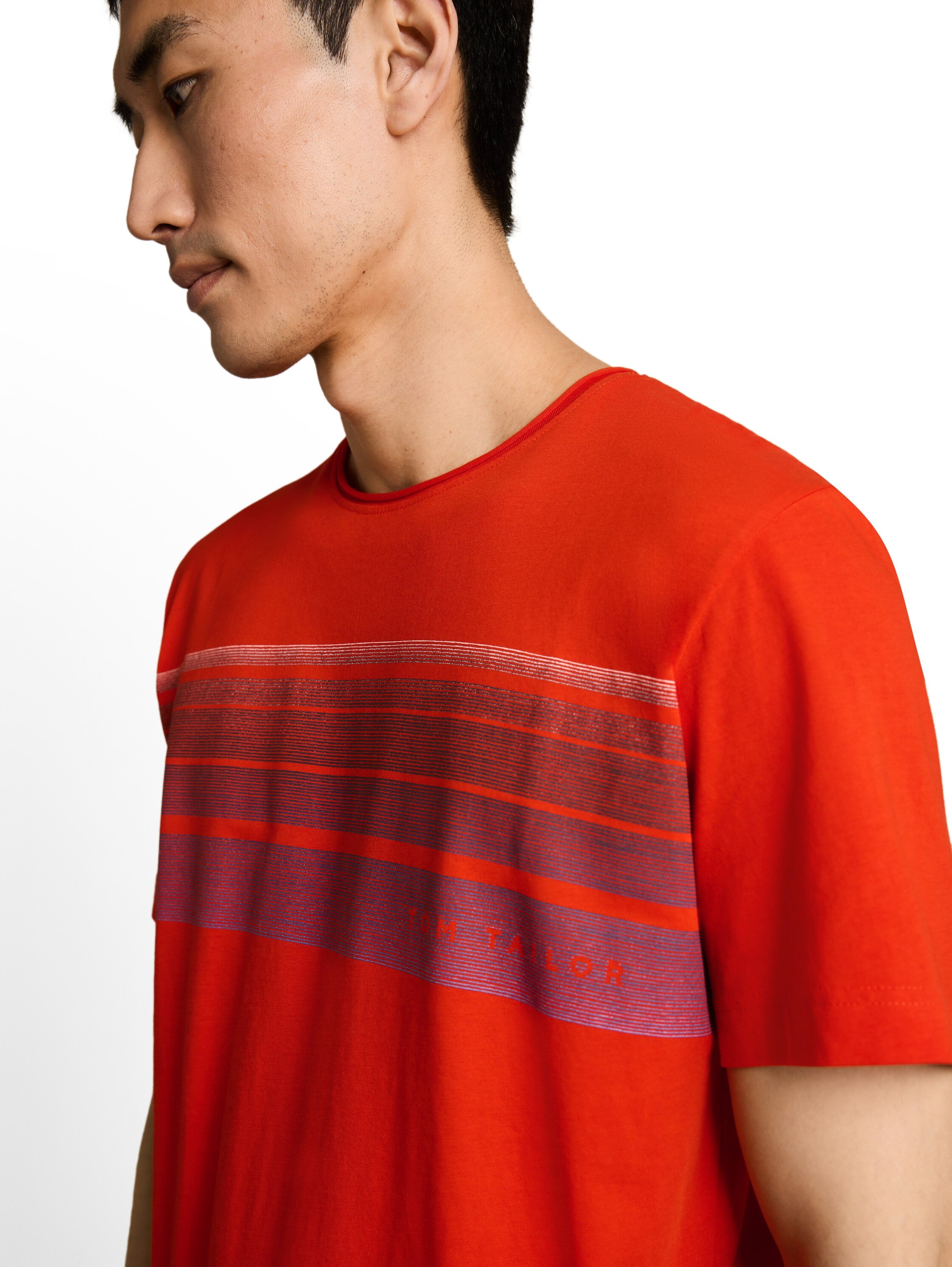 Tom Tailor Herren T-Shirts kurz Orange Red