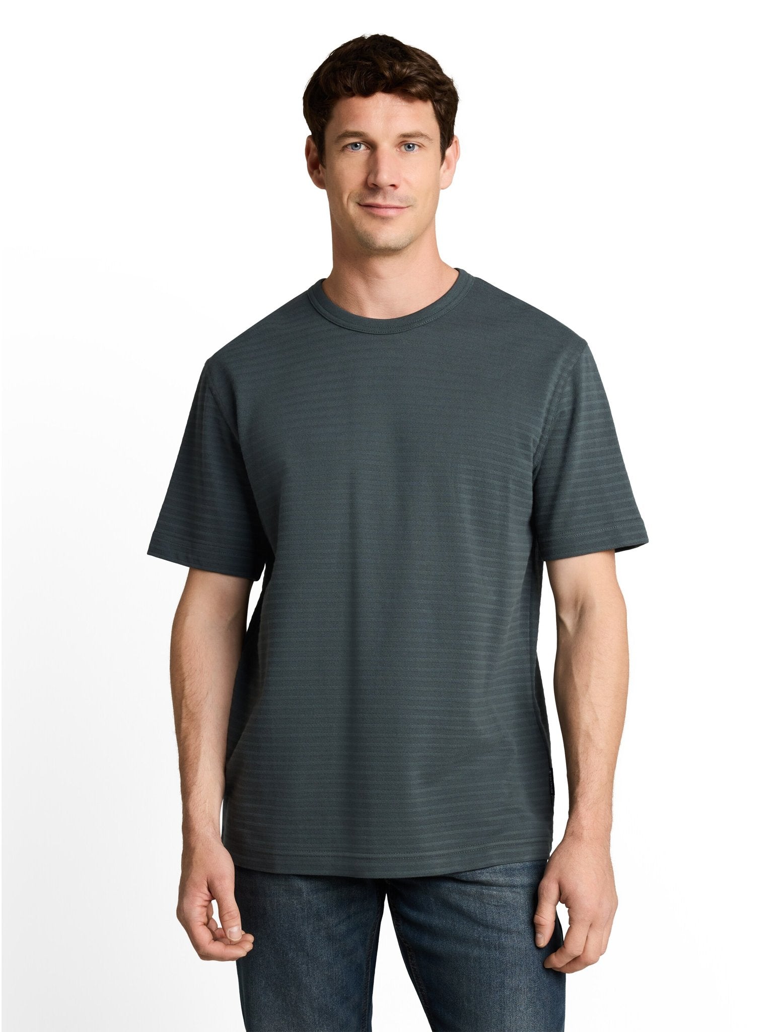 Tom Tailor Herren T-Shirts kurz Darkest Olive