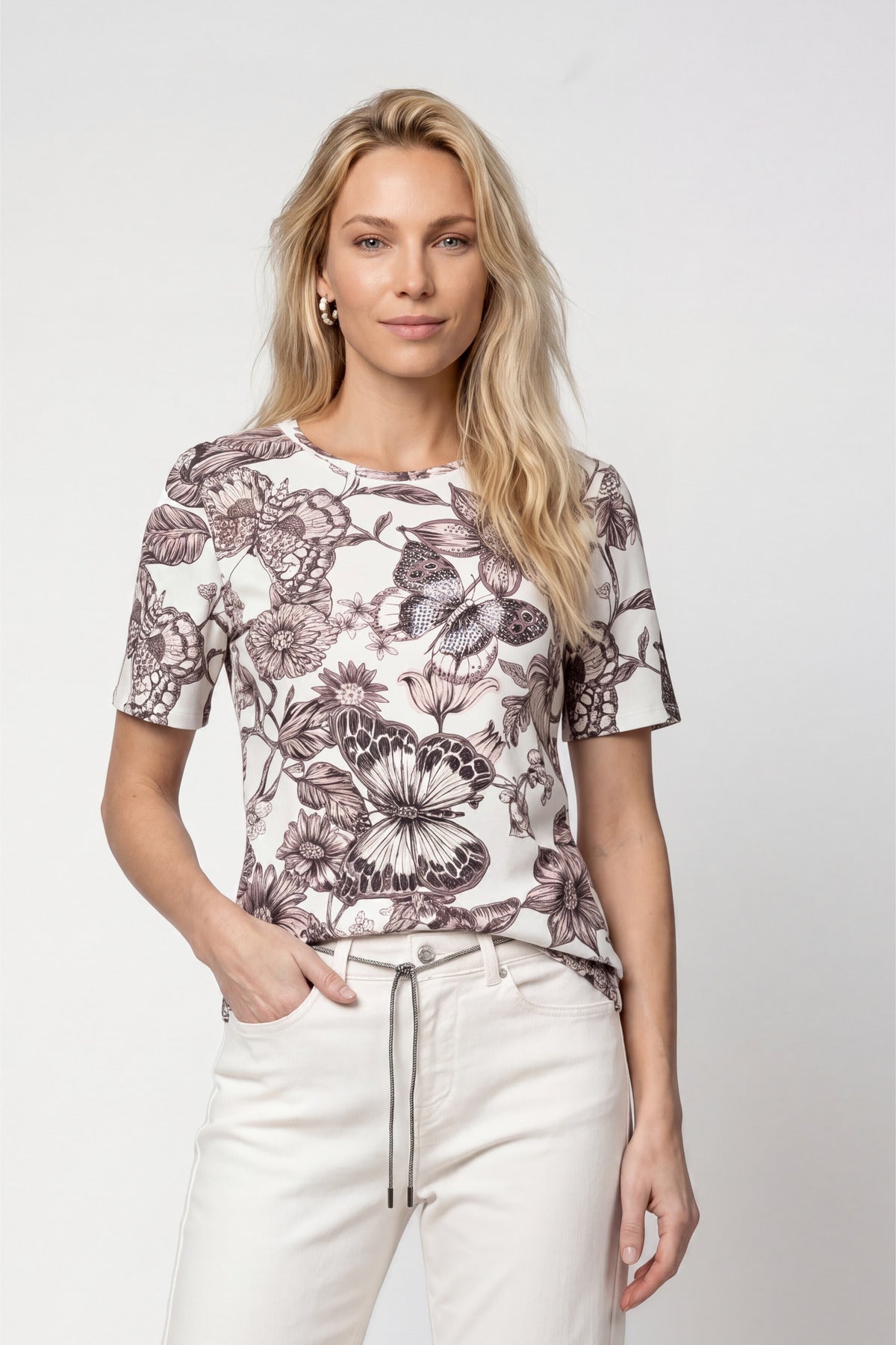Monari Damen T-Shirts  Taupe Gemus