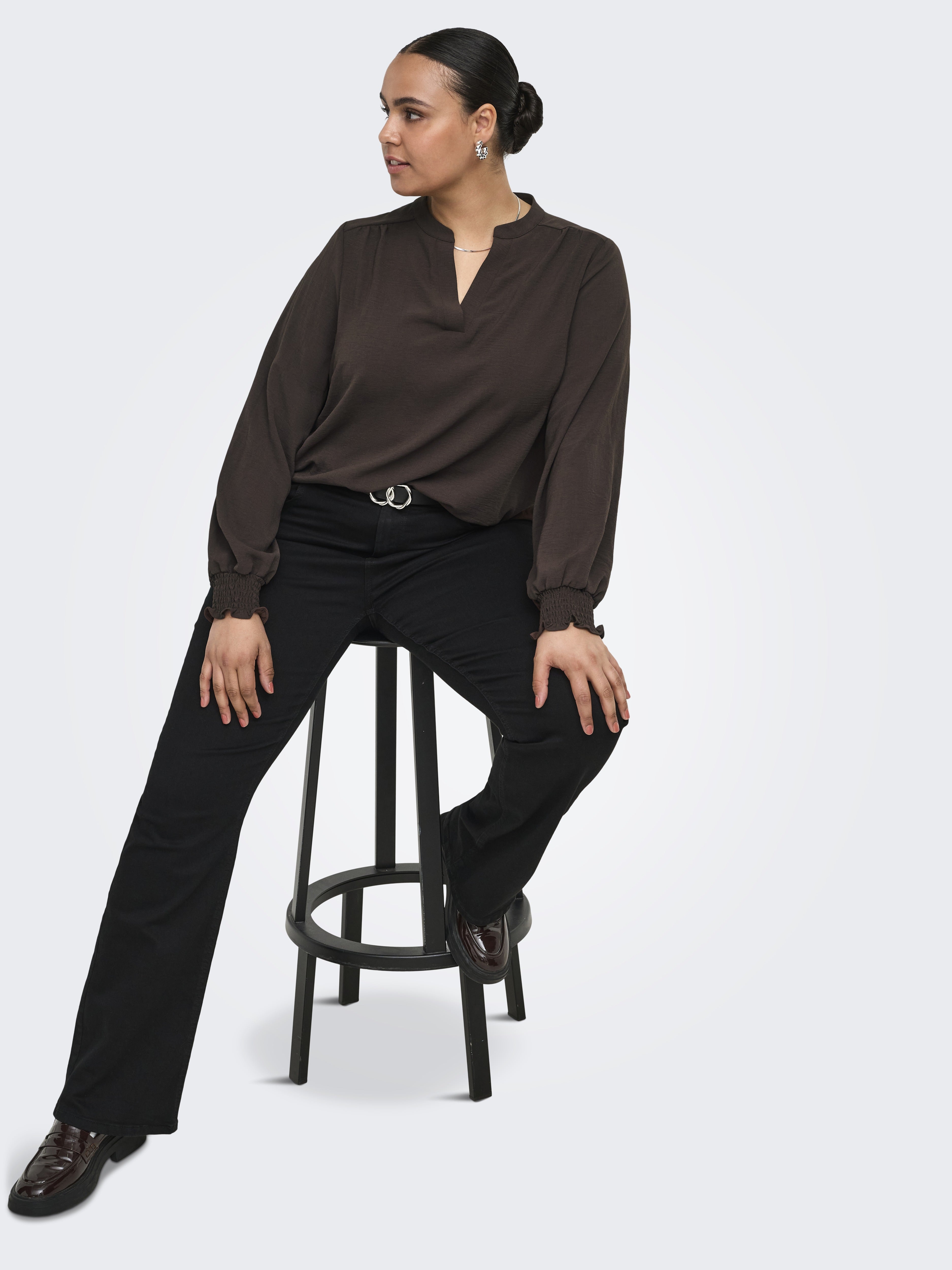 Only Caramkoma Damen T-Shirts Coffee Bean