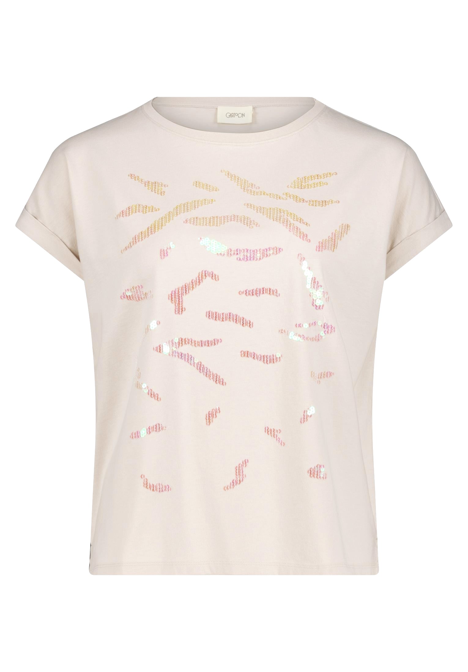 Cartoon Damen T-Shirts Patch Nature/Na