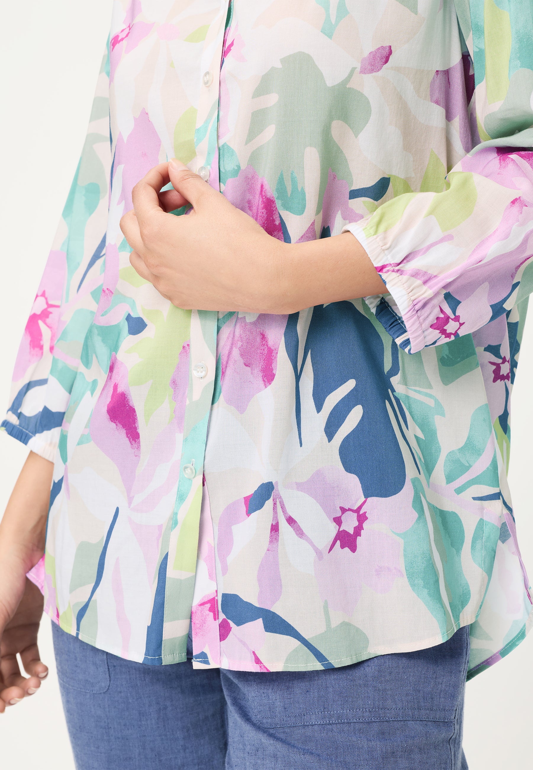 Olsen Damen Blusen  Pool Blue