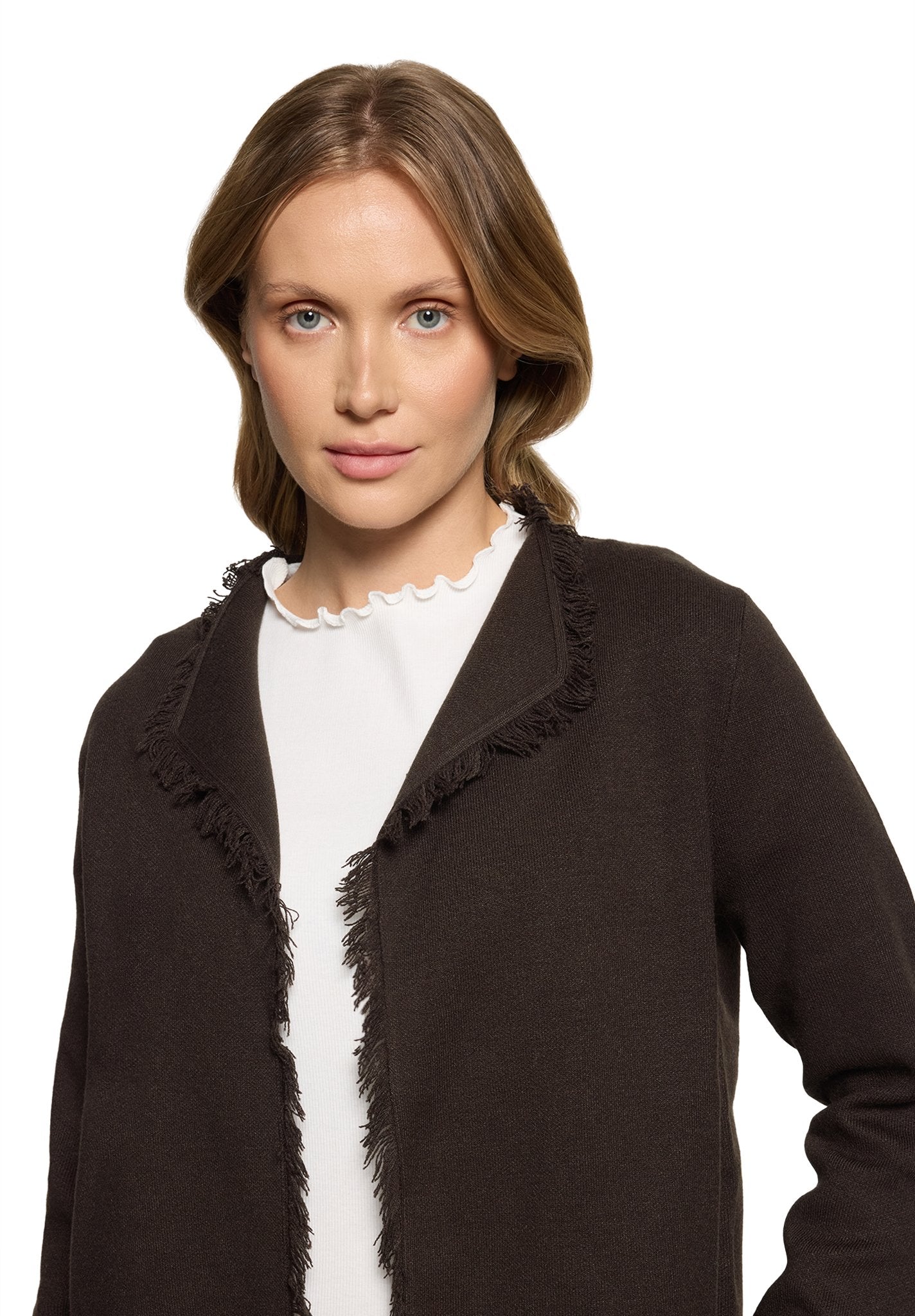 Cartoon Damen Strickjacken Black Coffee