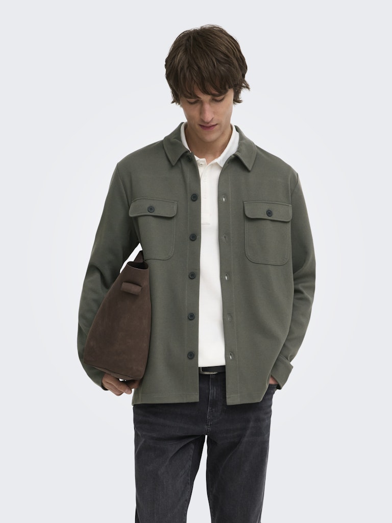 Only & Sons Herren Hemden lang Beluga